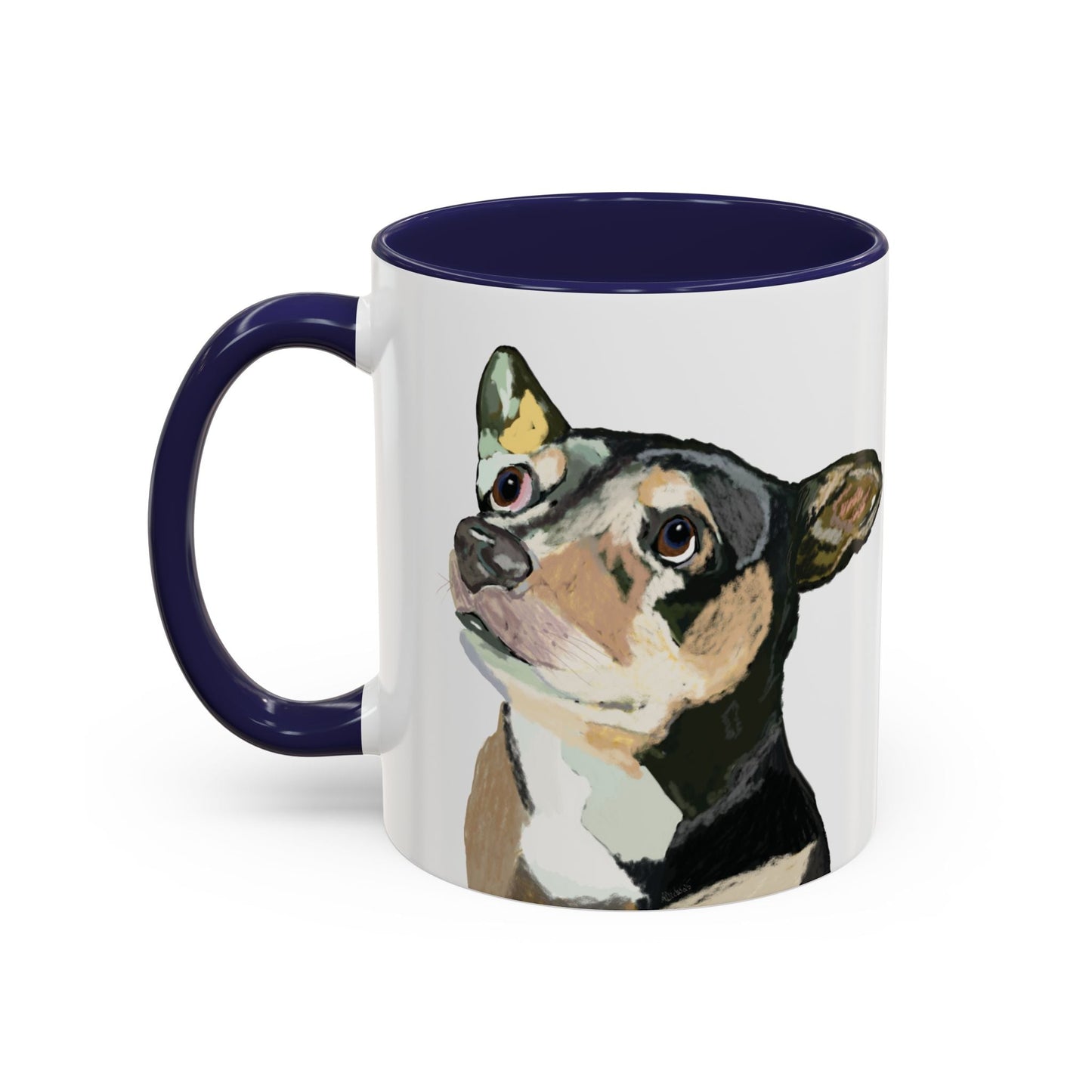 Chihuahua Two Tone Ceramic Mugs - 11 oz & 15 oz - Blue Cava