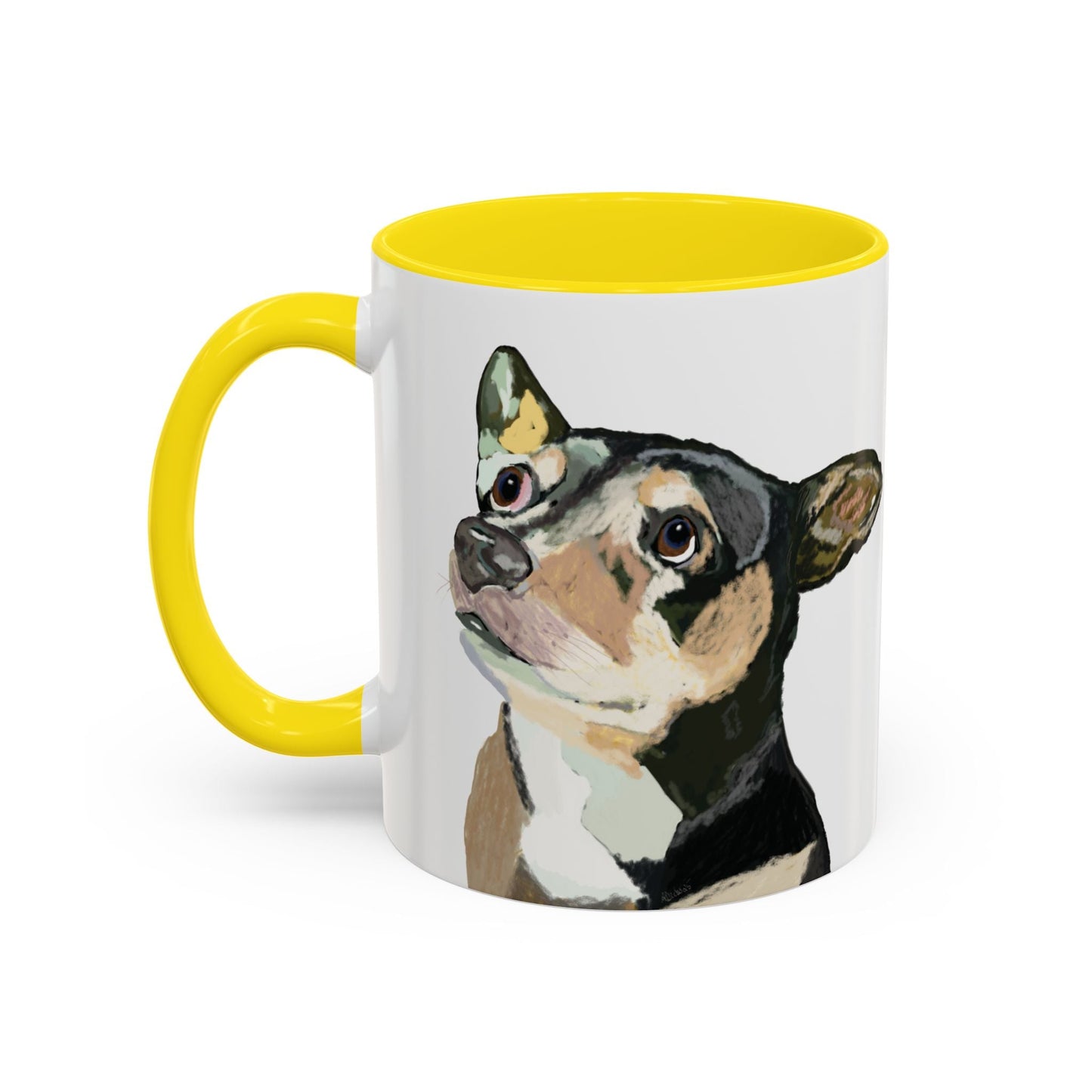 Chihuahua Two Tone Ceramic Mugs - 11 oz & 15 oz - Blue Cava