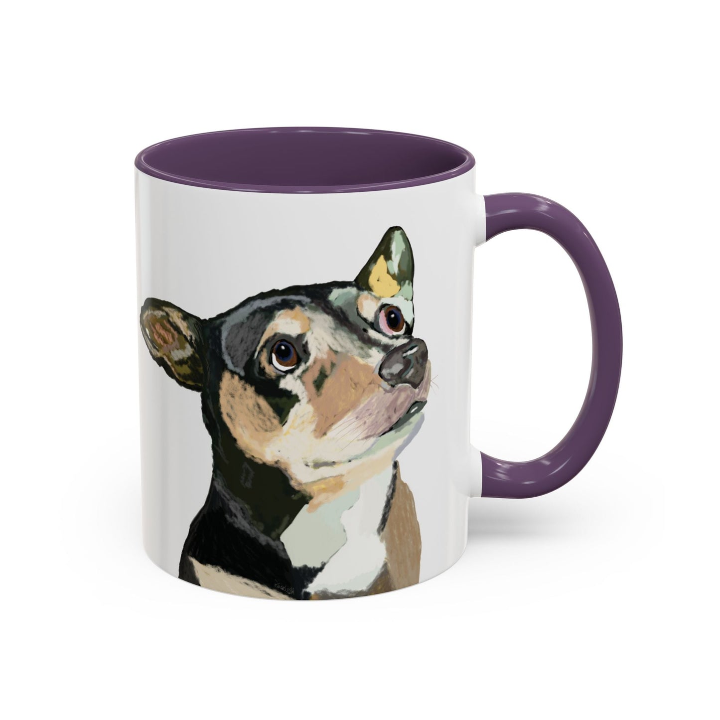 Chihuahua Two Tone Ceramic Mugs - 11 oz & 15 oz - Blue Cava