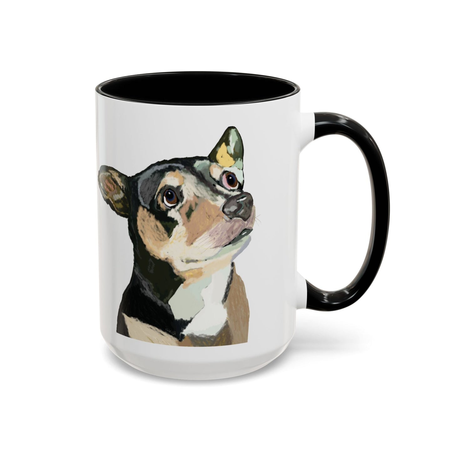 Chihuahua Two Tone Ceramic Mugs - 11 oz & 15 oz - Blue Cava