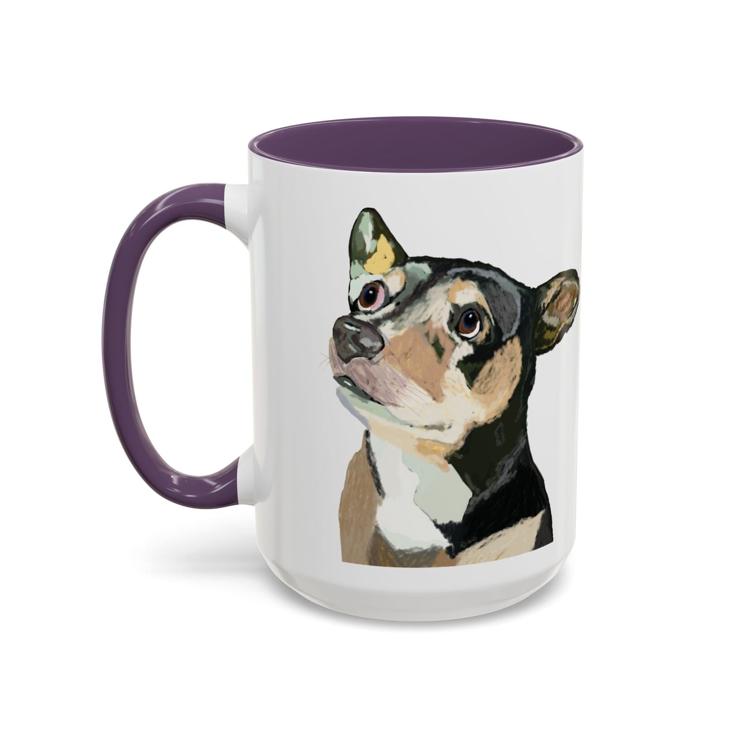Chihuahua Two Tone Ceramic Mugs - 11 oz & 15 oz - Blue Cava
