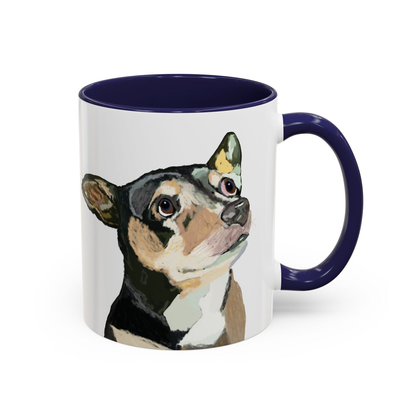 Chihuahua Two Tone Ceramic Mugs - 11 oz & 15 oz - Blue Cava
