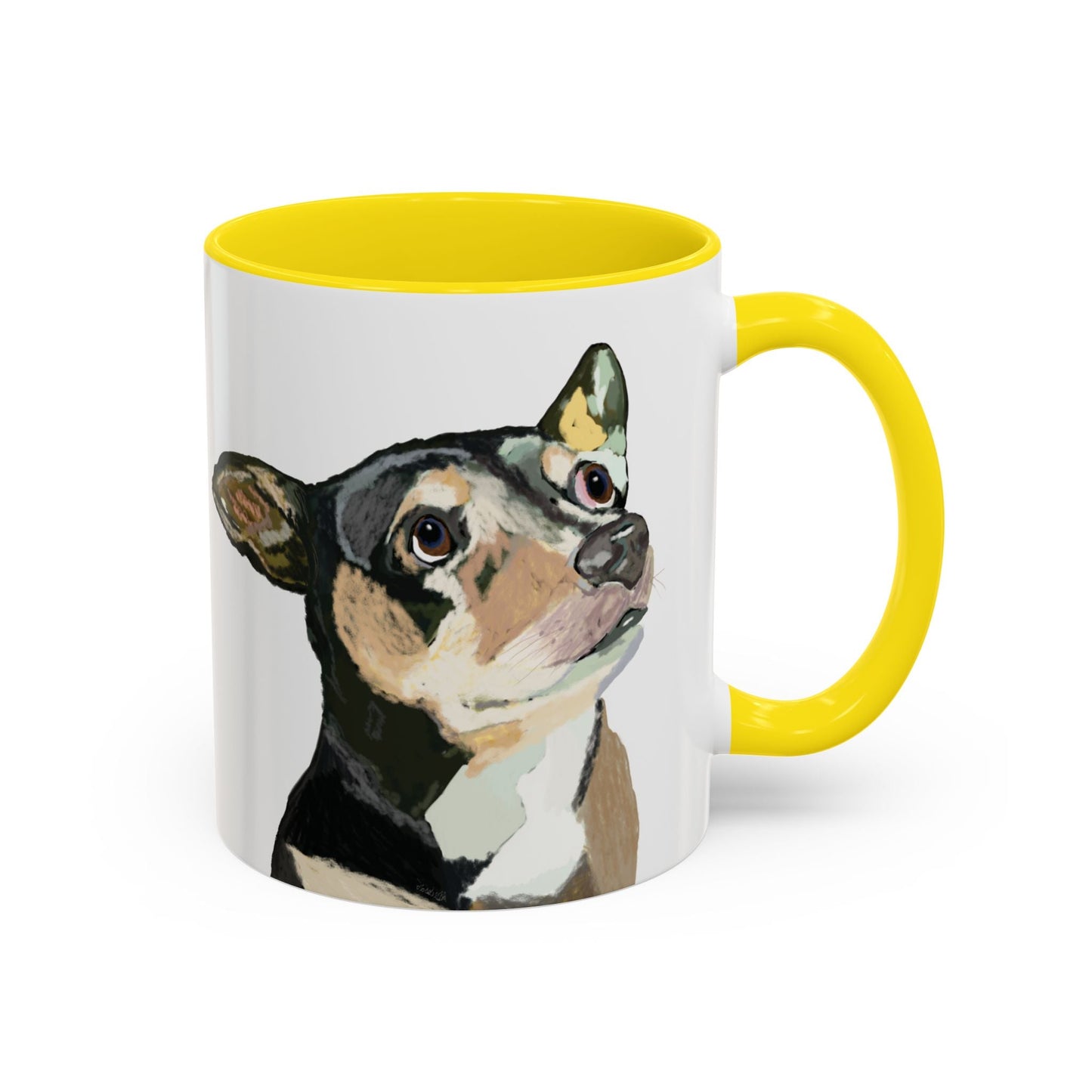 Chihuahua Two Tone Ceramic Mugs - 11 oz & 15 oz - Blue Cava