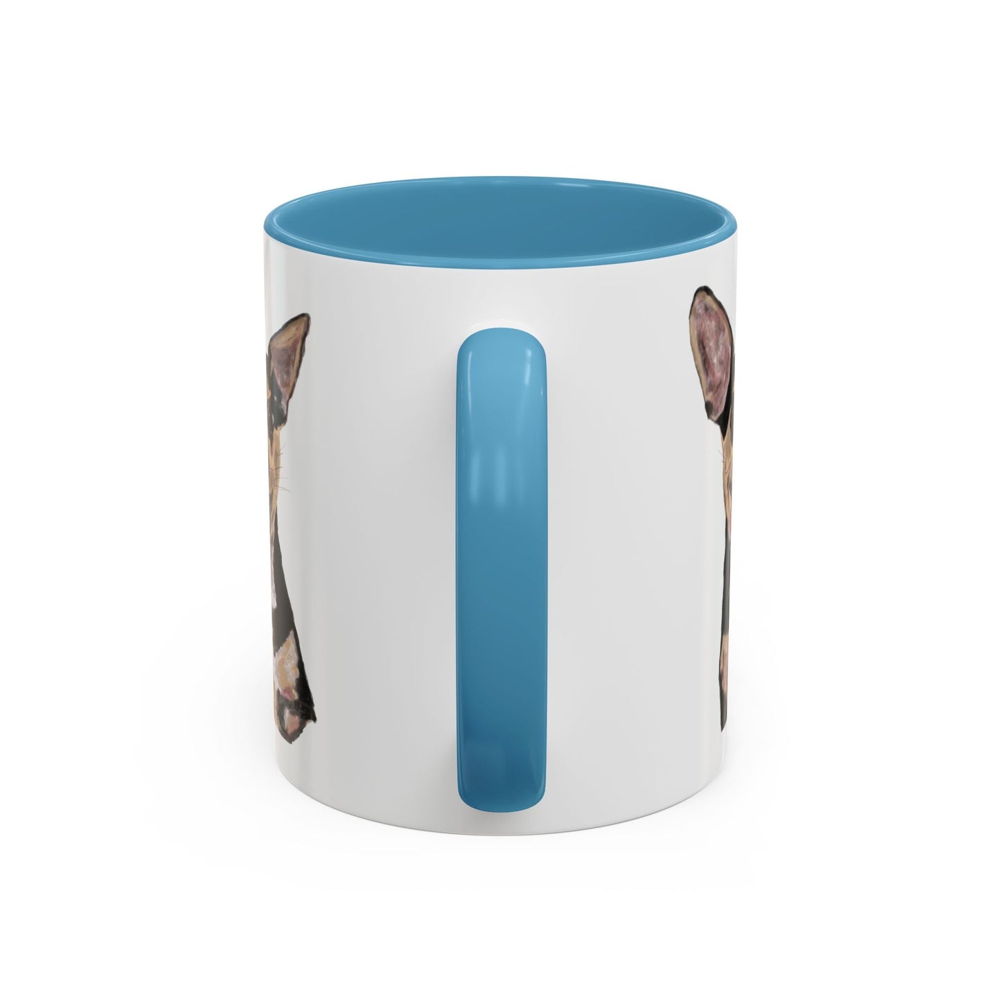 Chihuahua Two Tone Ceramic Mugs - Blue Cava