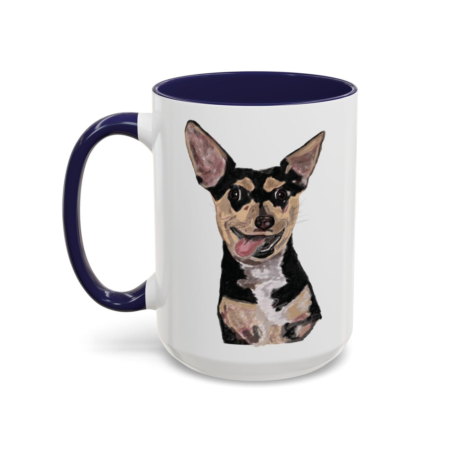 Chihuahua Two Tone Ceramic Mugs - Blue Cava