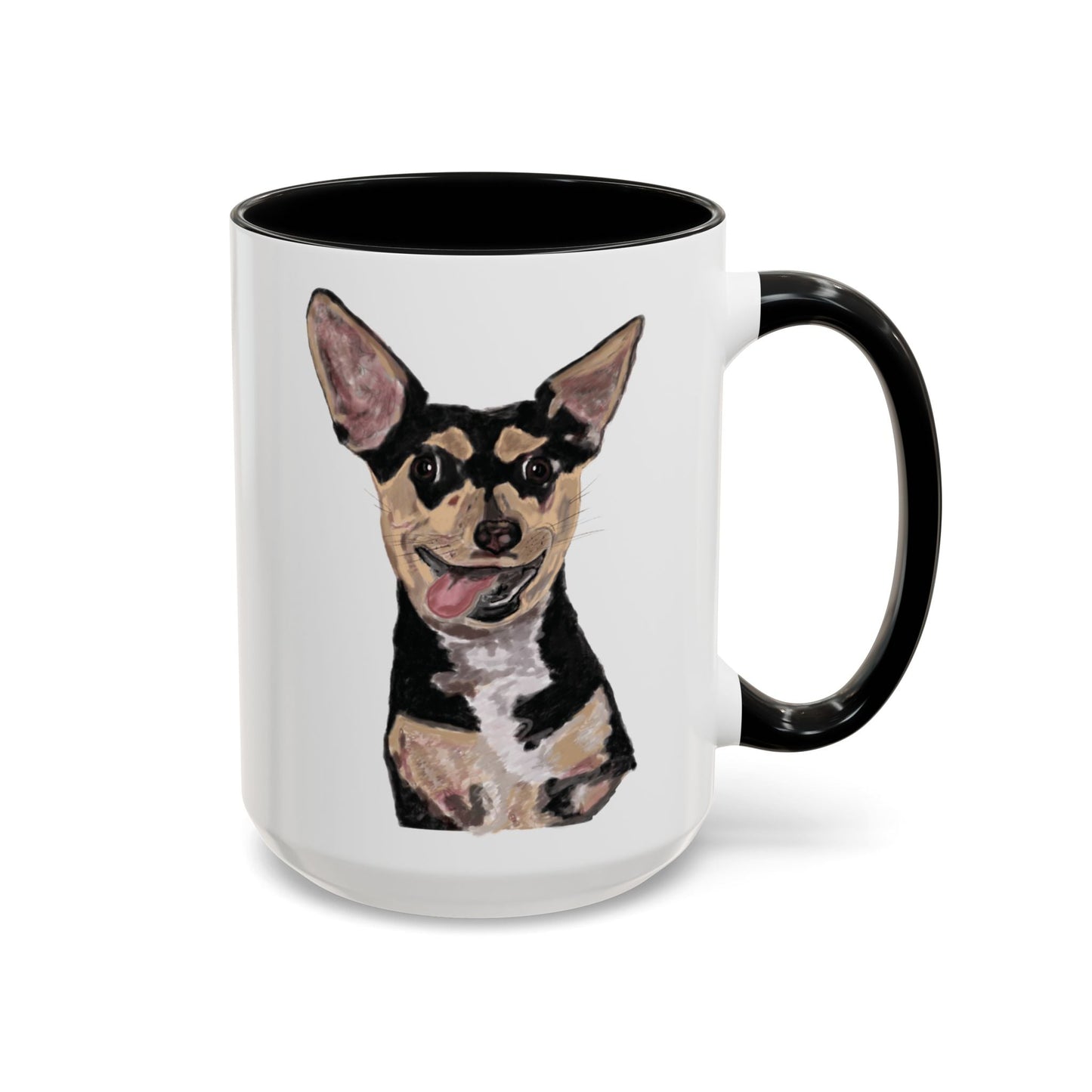 Chihuahua Two Tone Ceramic Mugs - Blue Cava