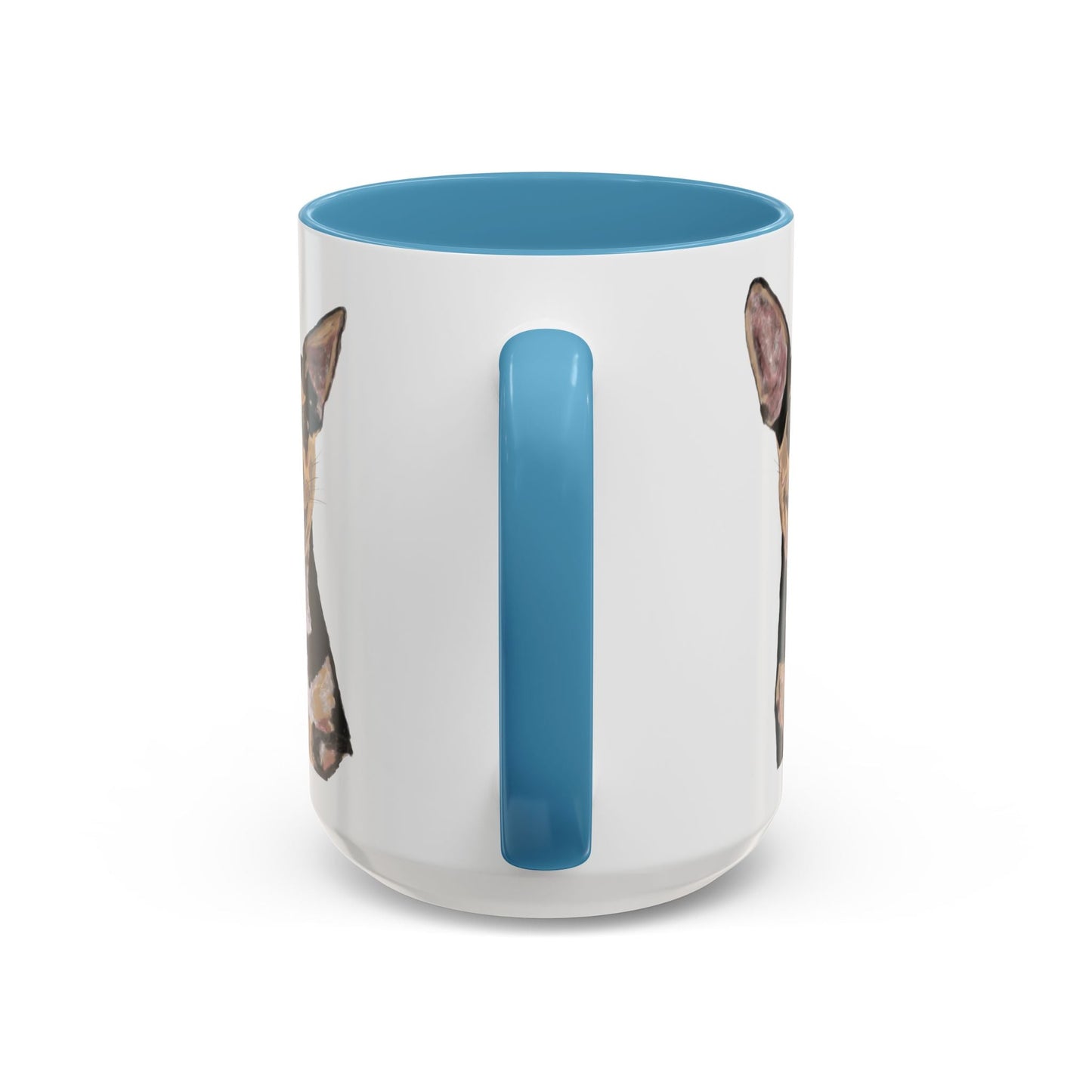 Chihuahua Two Tone Ceramic Mugs - Blue Cava