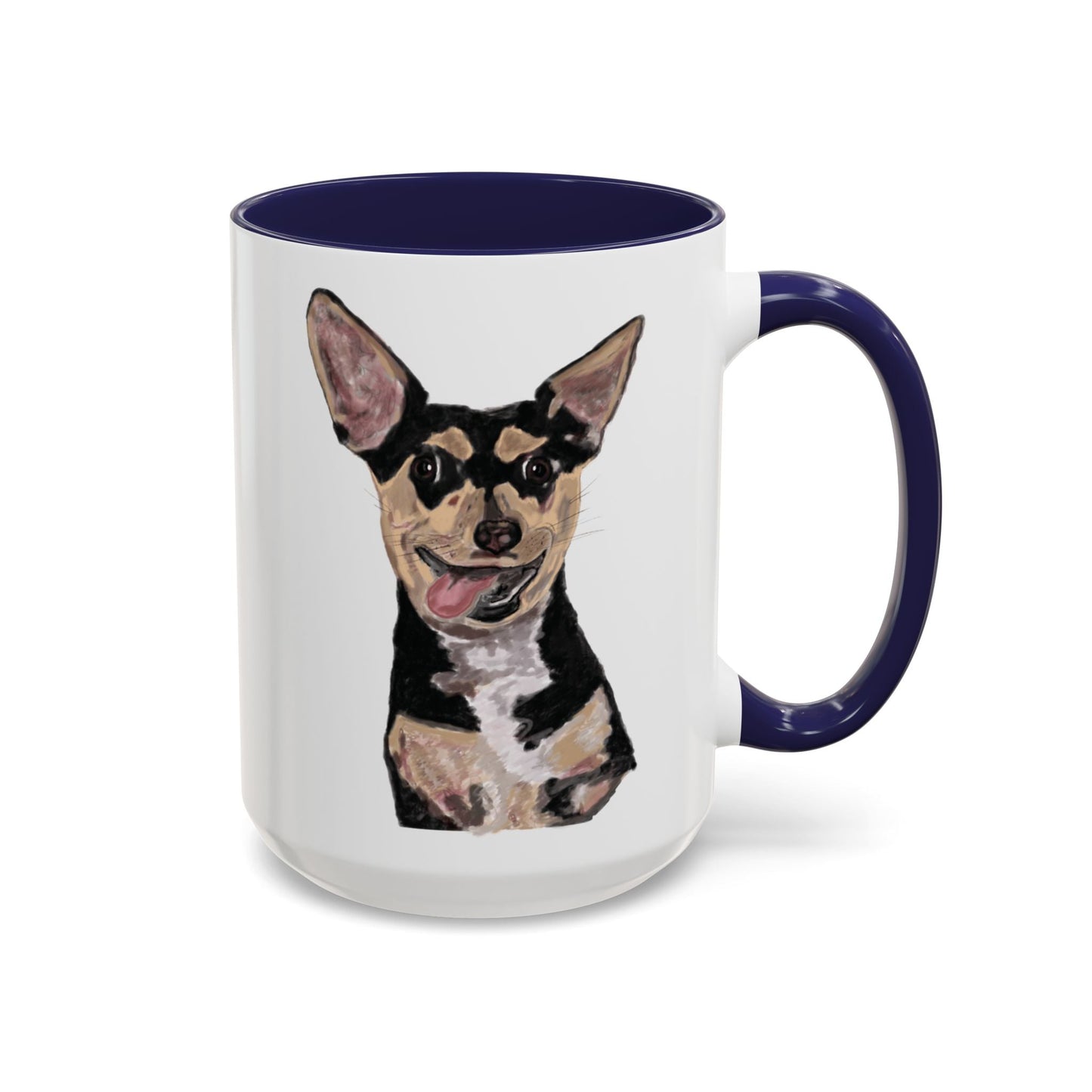 Chihuahua Two Tone Ceramic Mugs - Blue Cava