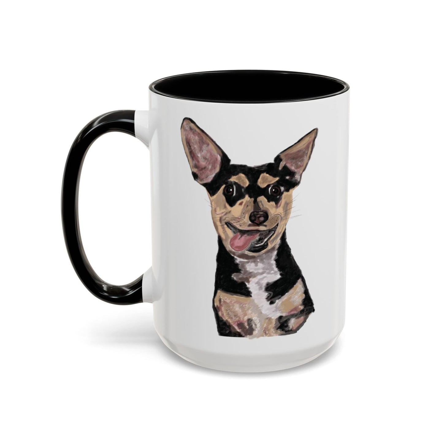 Chihuahua Two Tone Ceramic Mugs - Blue Cava