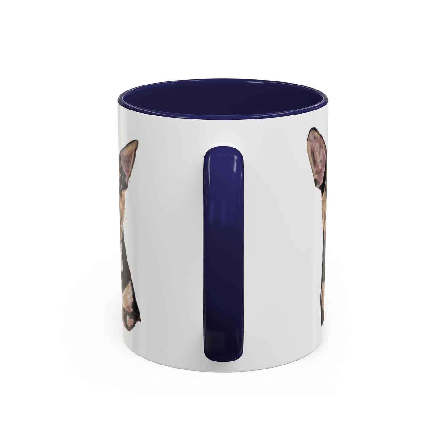 Chihuahua Two Tone Ceramic Mugs - Blue Cava