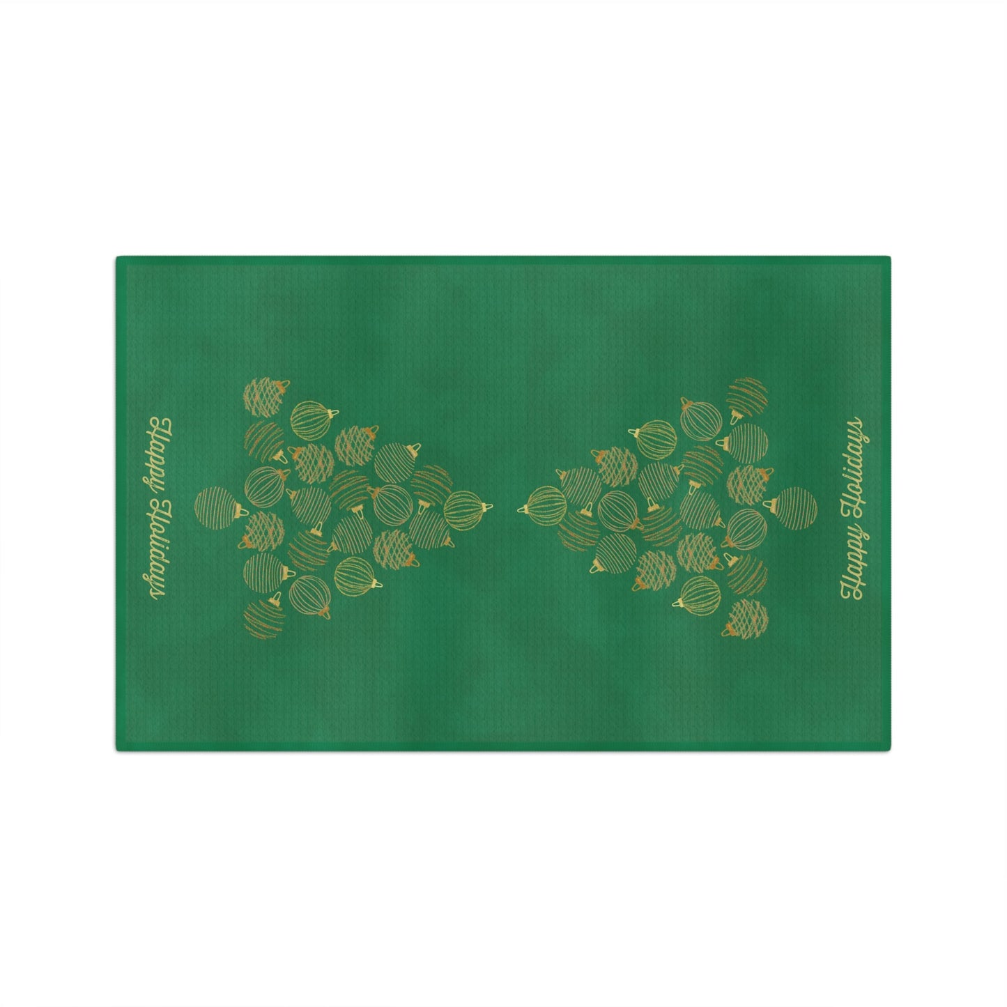 Christmas Ornament Tree Microfiber Waffle Towel - Blue Cava