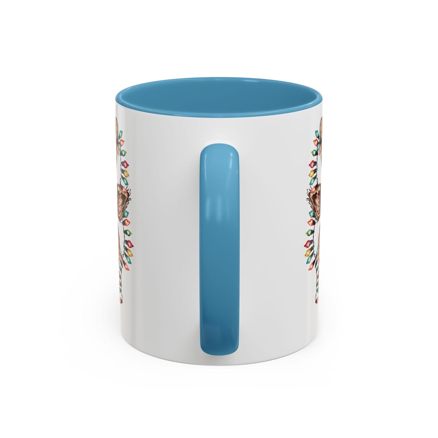 Christmas Reindeer Two Tone Ceramic Mug 11oz & 15oz - Blue Cava