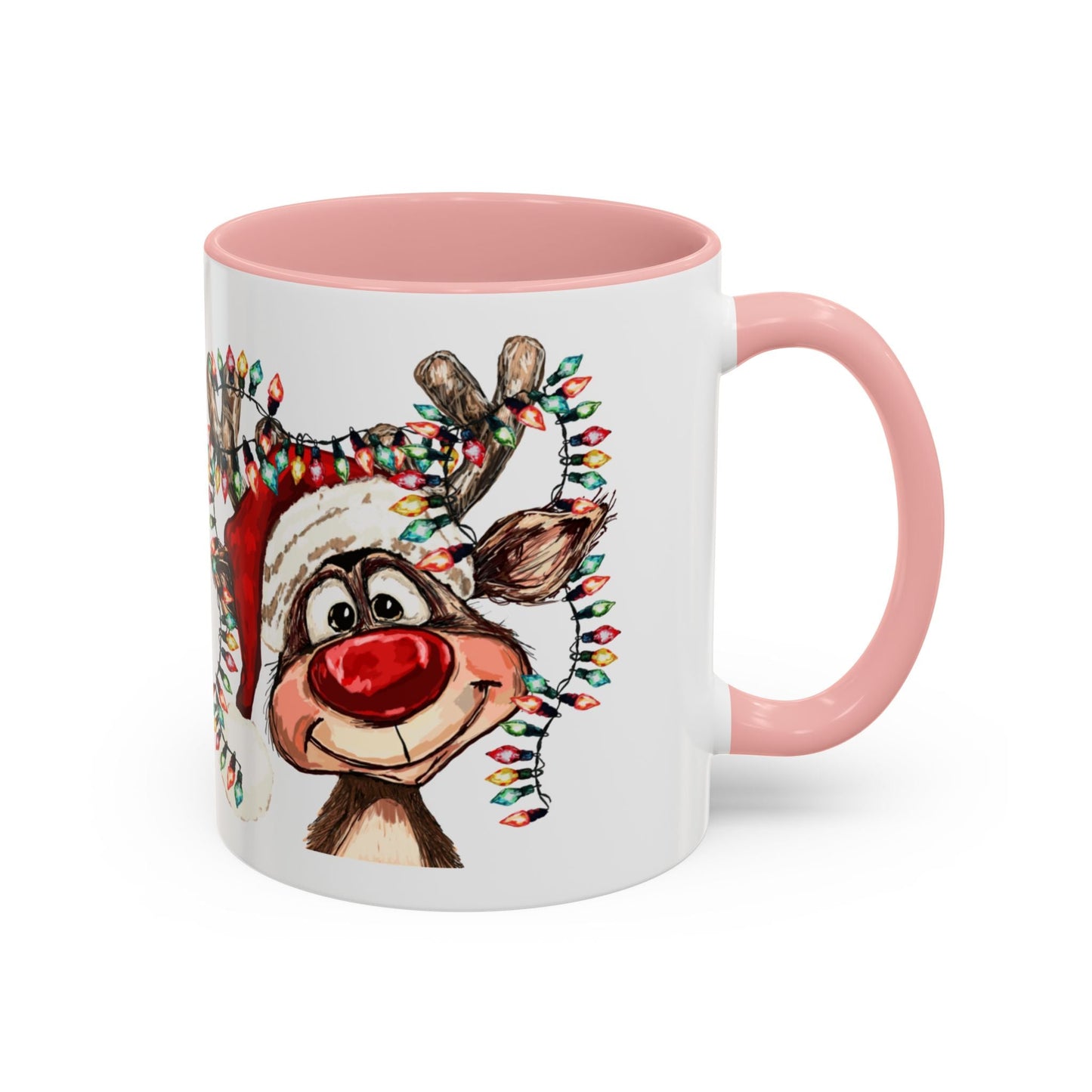 Christmas Reindeer Two Tone Ceramic Mug 11oz & 15oz - Blue Cava