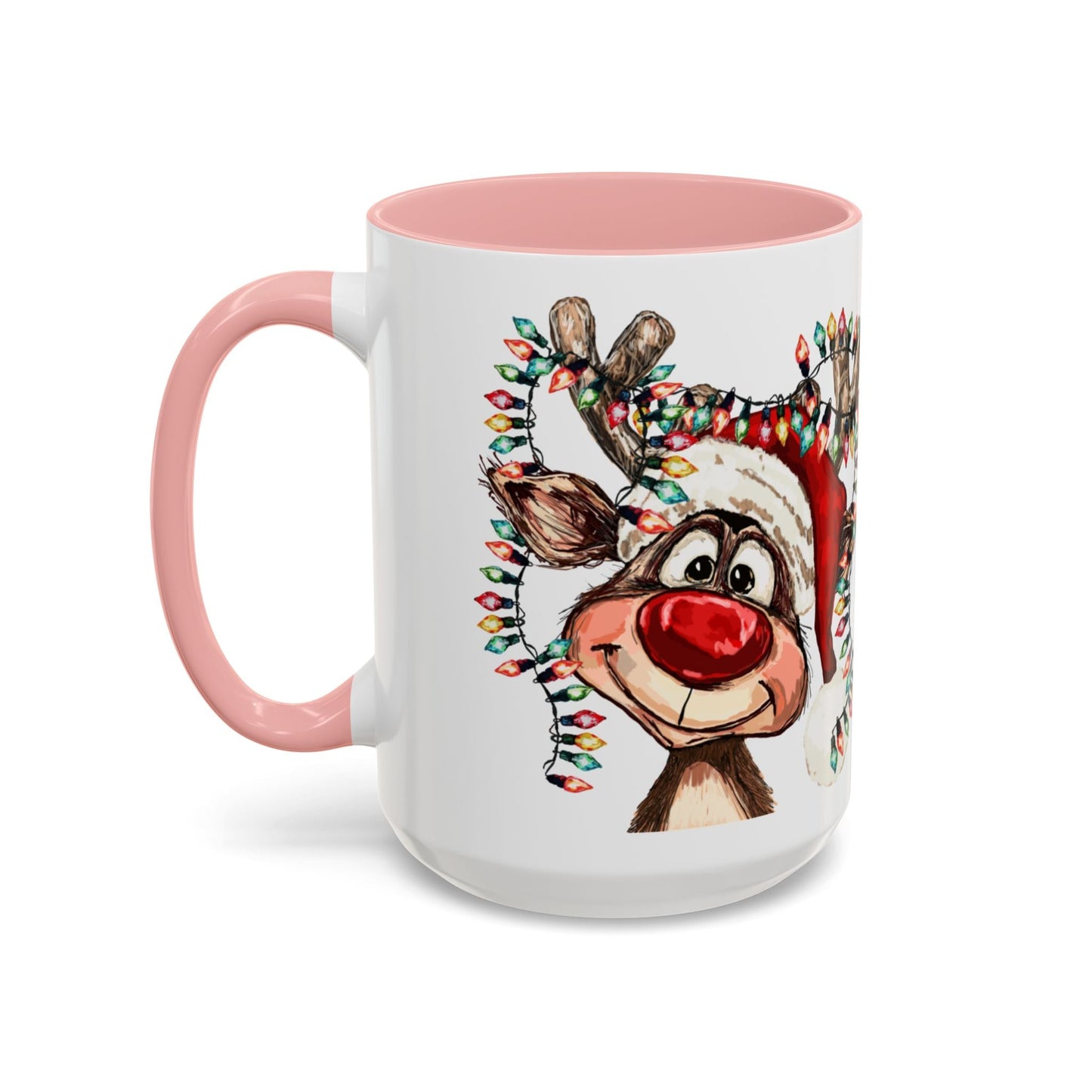Christmas Reindeer Two Tone Ceramic Mug 11oz & 15oz - Blue Cava