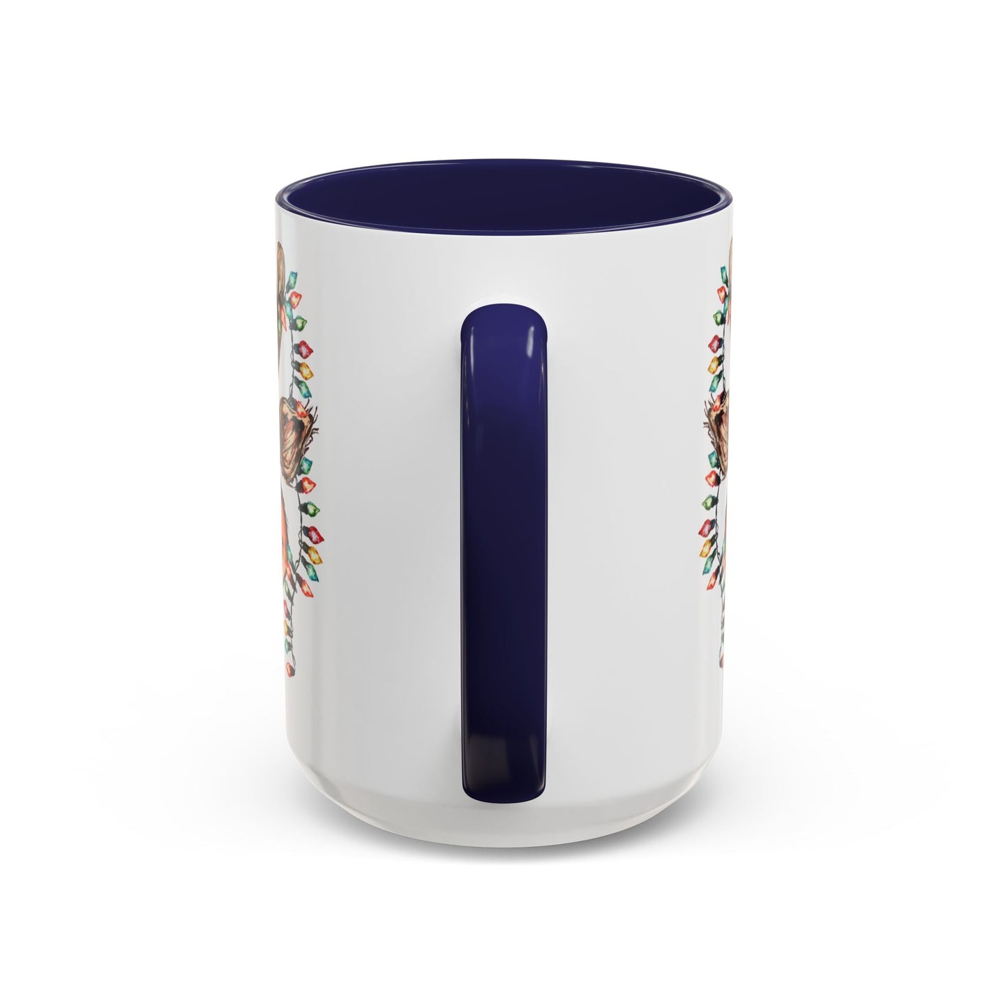 Christmas Reindeer Two Tone Ceramic Mug 11oz & 15oz - Blue Cava