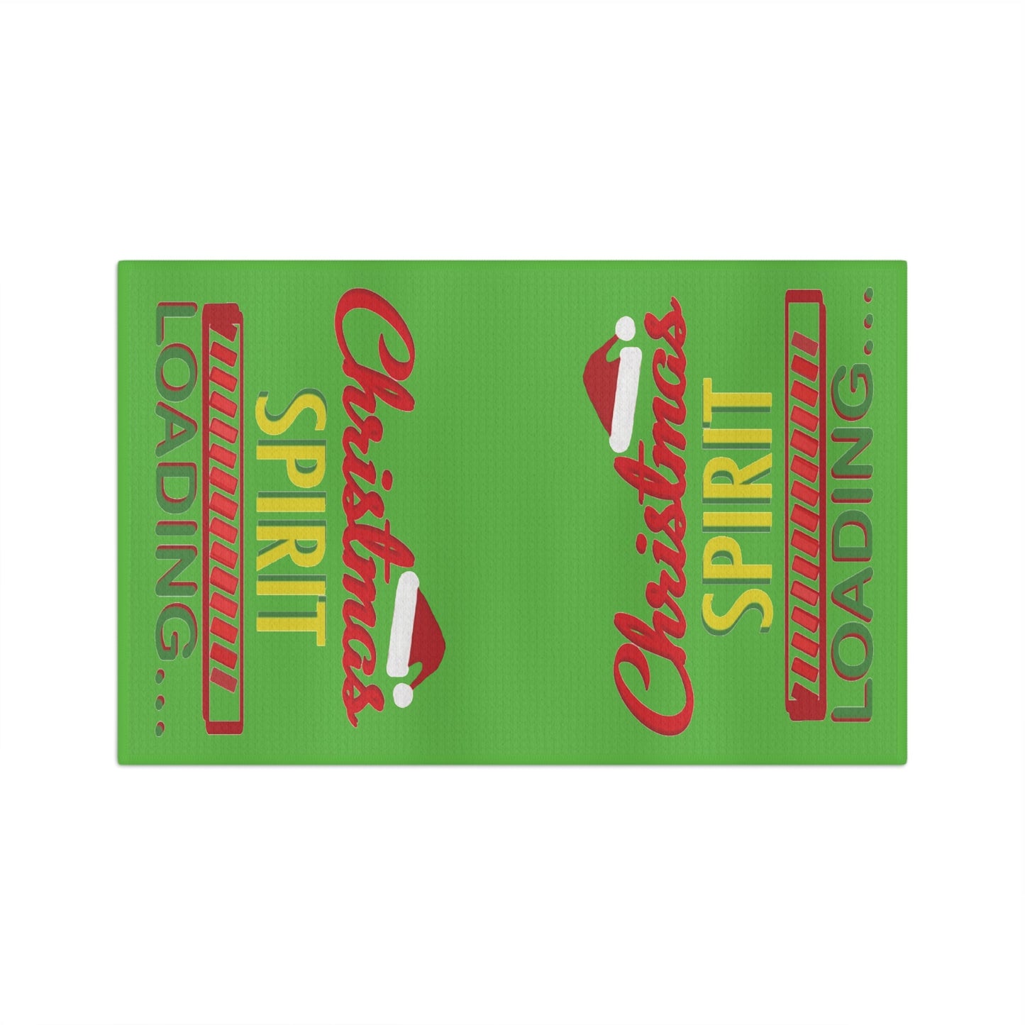 Christmas Spirit Loading Microfiber Waffle Towel - Blue Cava