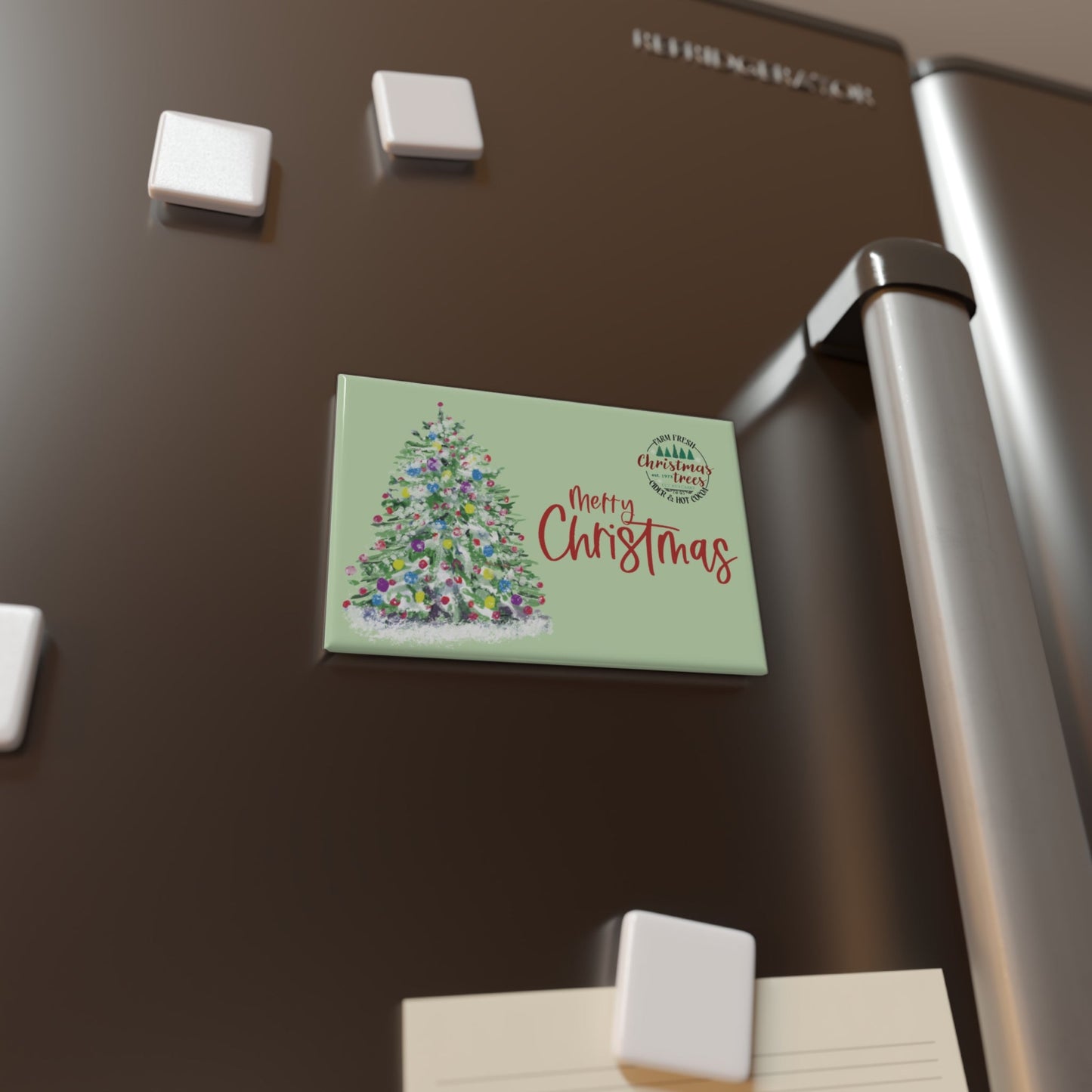 Christmas Tree Farm Magnet - 1 pc & 10 pcs. - Blue Cava