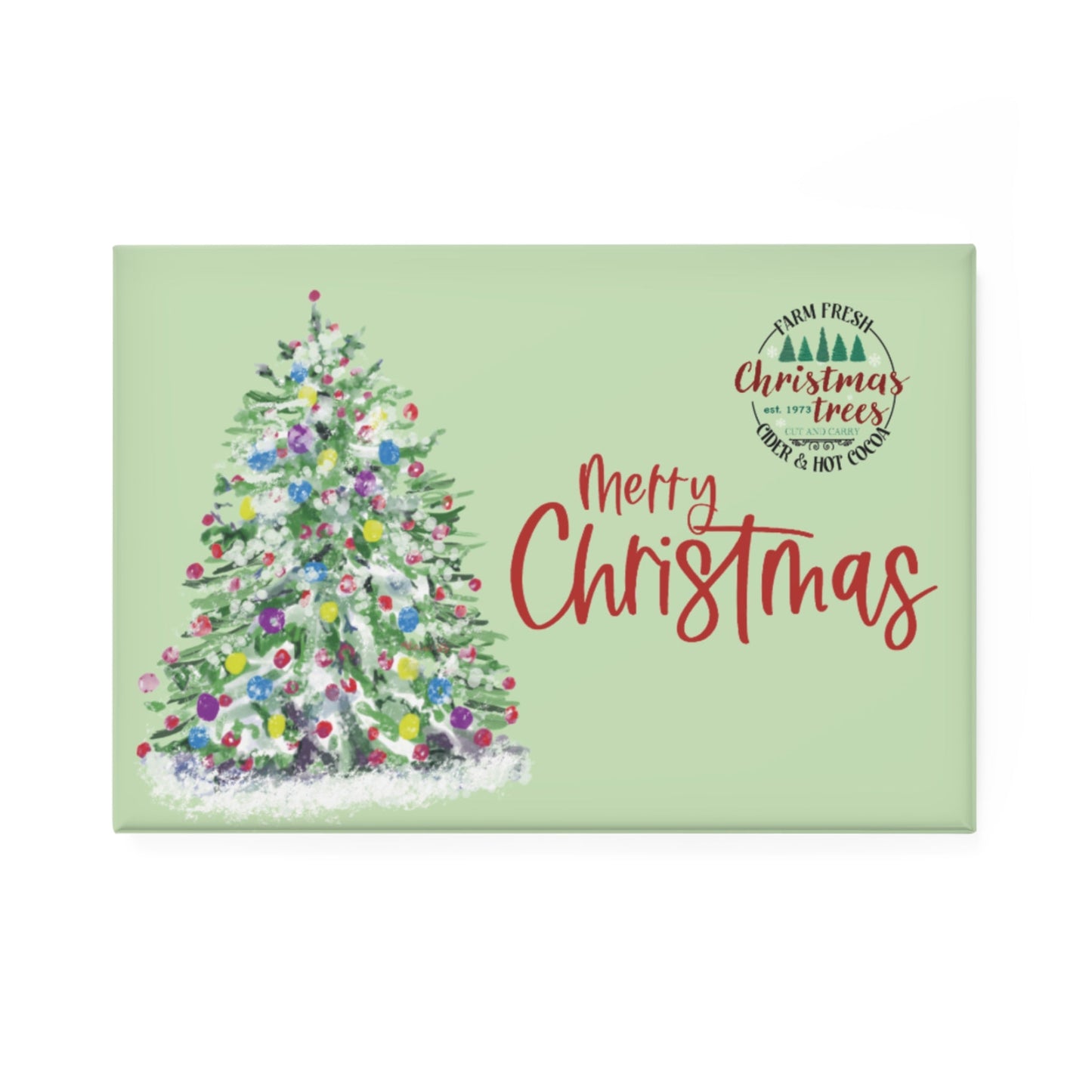 Christmas Tree Farm Magnet - 1 pc & 10 pcs. - Blue Cava