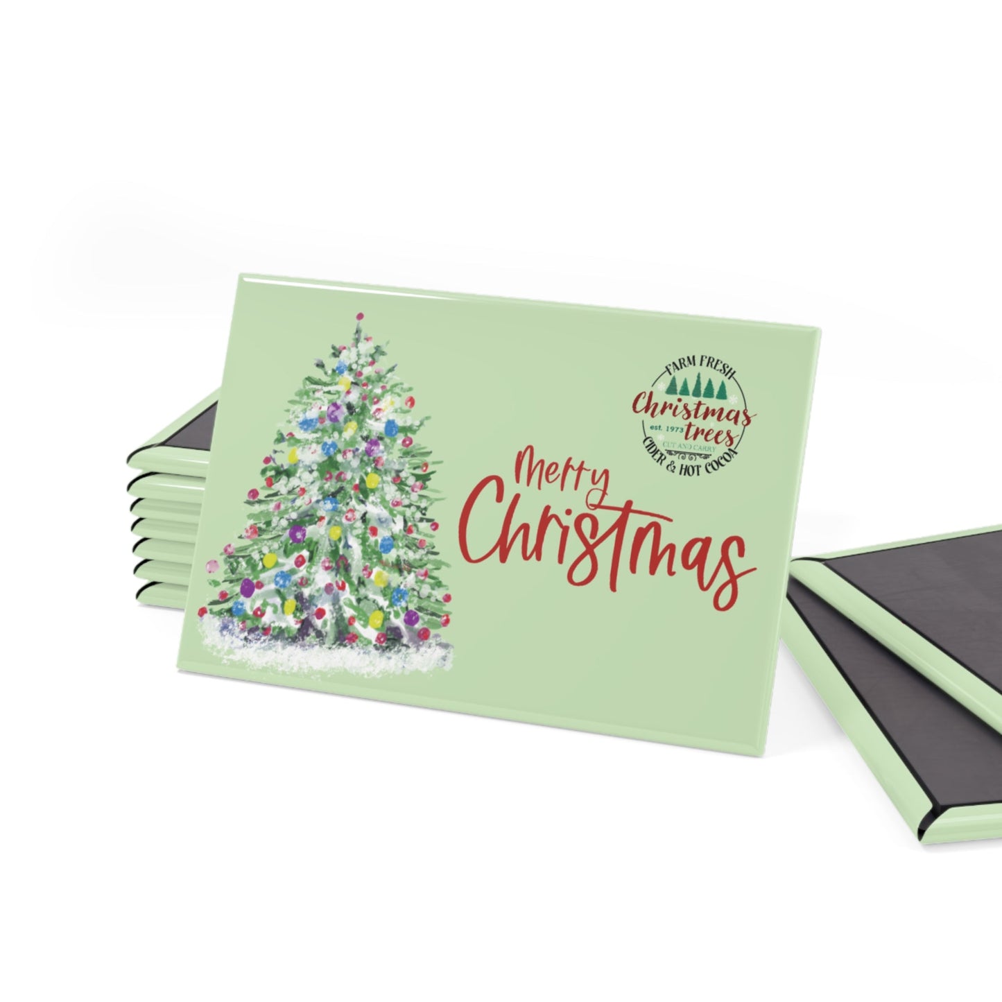 Christmas Tree Farm Magnet - 1 pc & 10 pcs. - Blue Cava