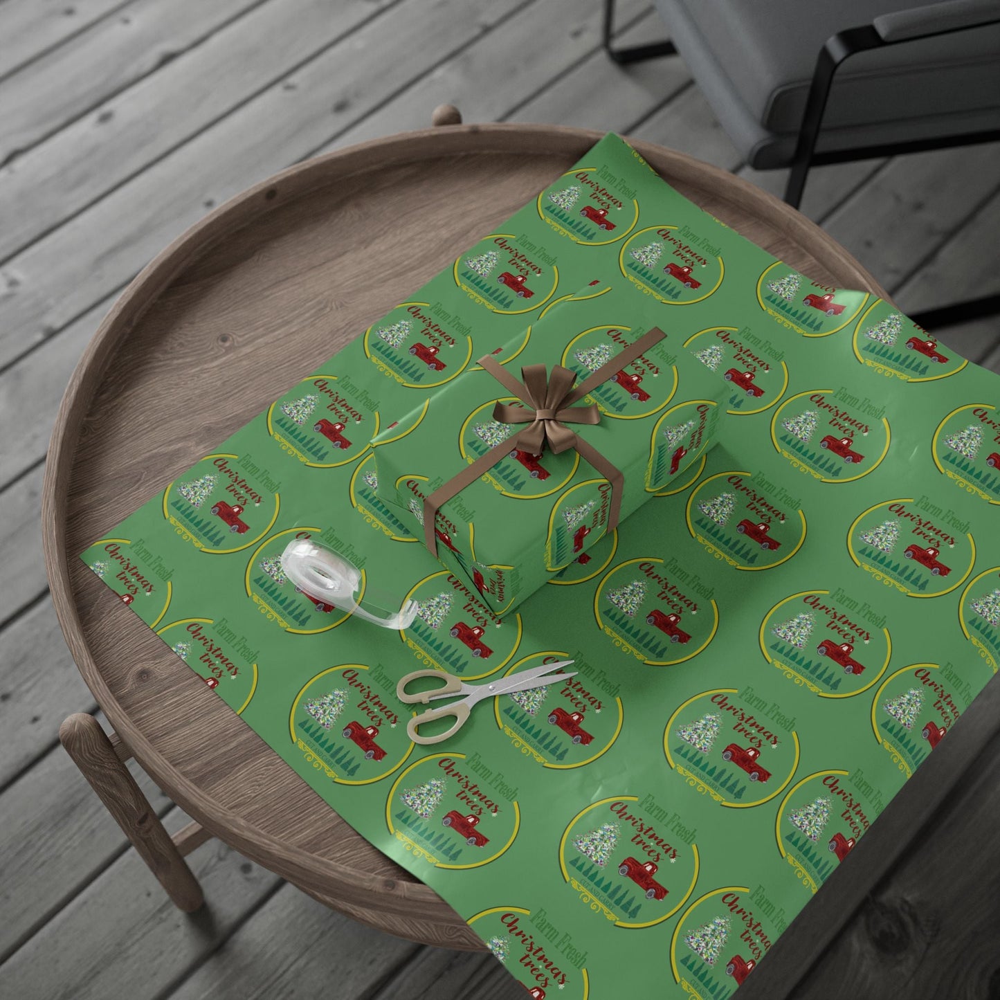 Christmas Tree Farm Wrapping Papers - Blue Cava