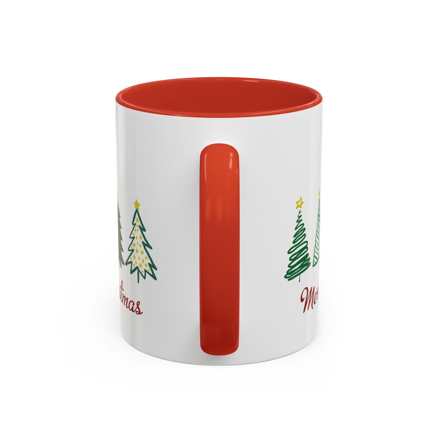 Christmas Tree Two tone Accent Coffee Mug (11, 15oz) - Blue Cava