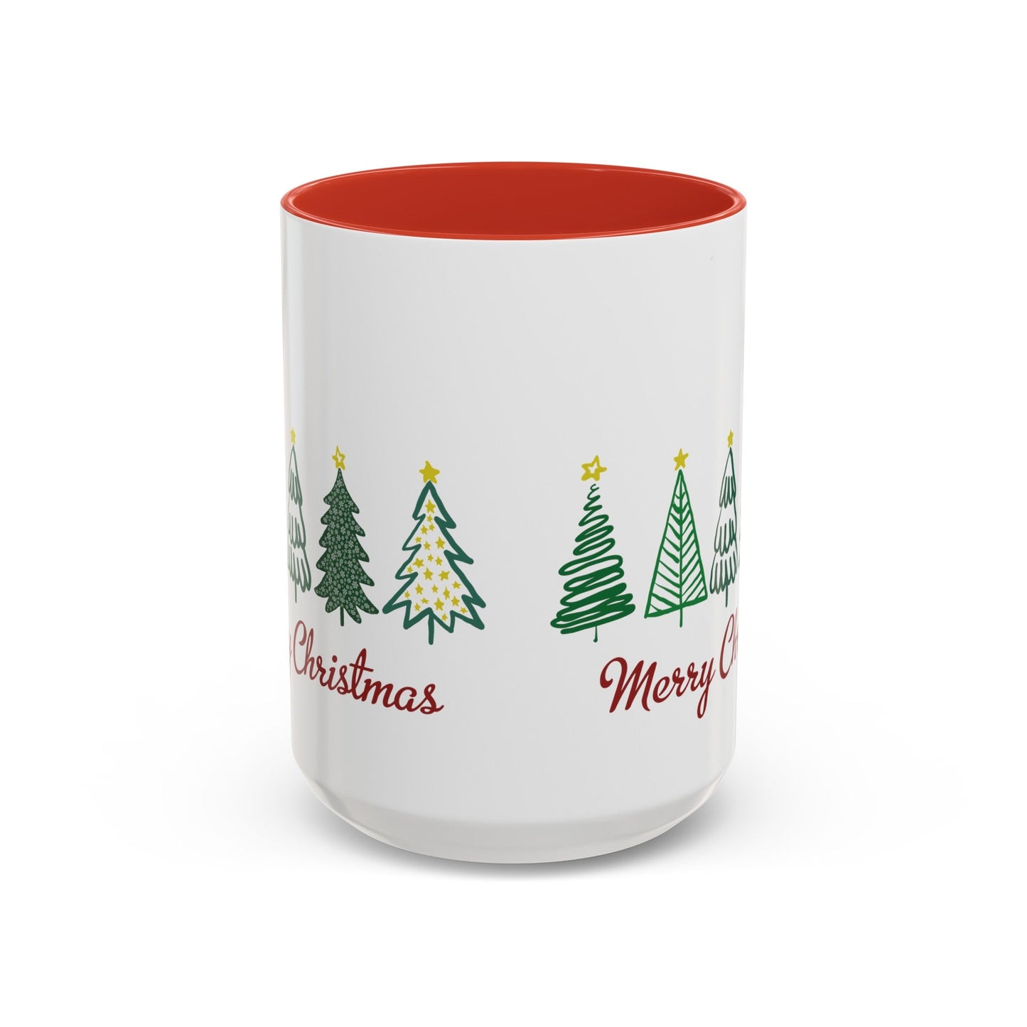 Christmas Tree Two tone Accent Coffee Mug (11, 15oz) - Blue Cava