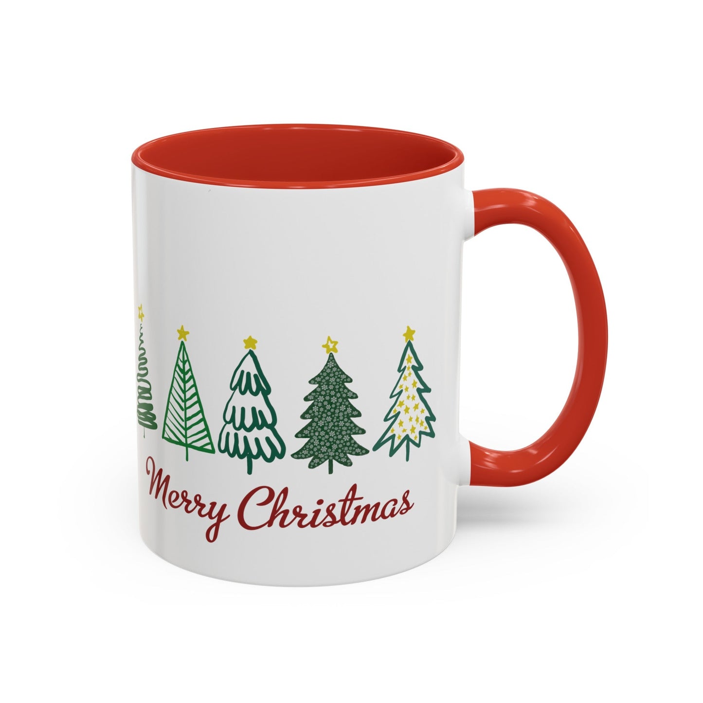 Christmas Tree Two tone Accent Coffee Mug (11, 15oz) - Blue Cava