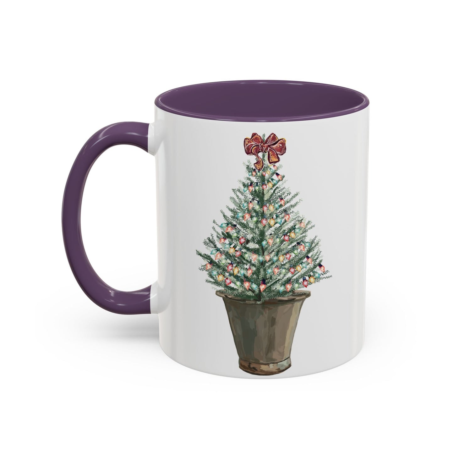 Christmas Tree Two Tone Mug - 11 oz & 15 oz - Blue Cava