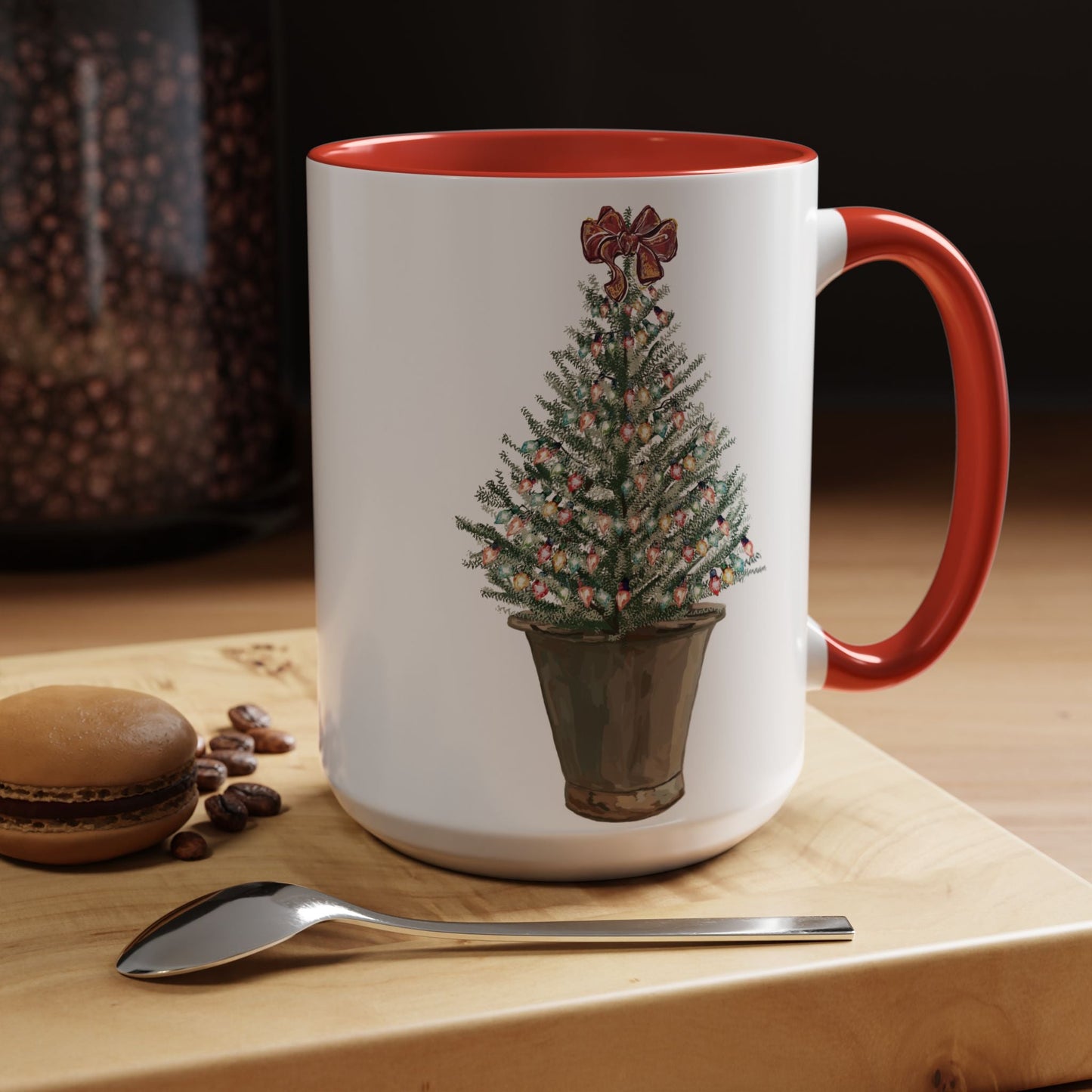 Christmas Tree Two Tone Mug - 11 oz & 15 oz - Blue Cava