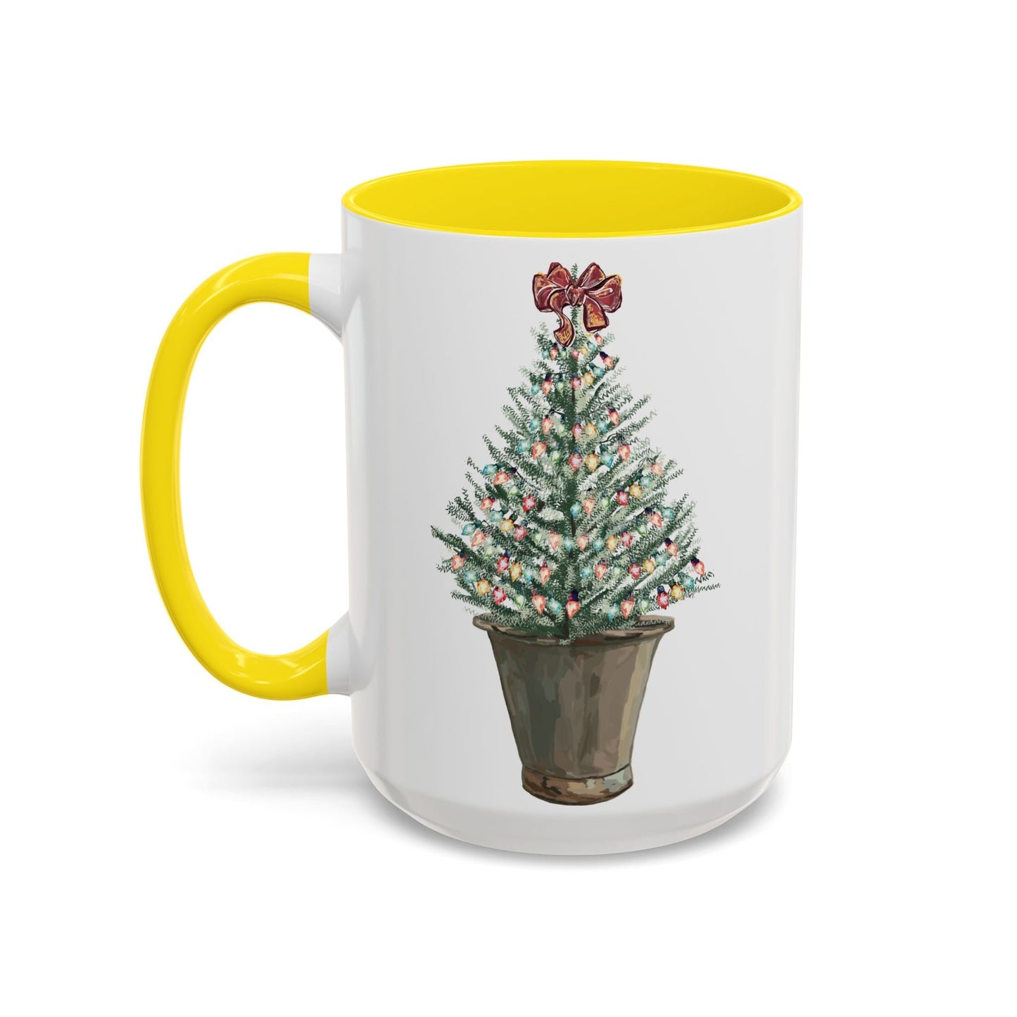 Christmas Tree Two Tone Mug - 11 oz & 15 oz - Blue Cava