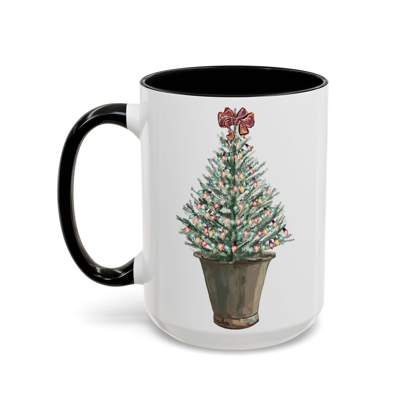 Christmas Tree Two Tone Mug - 11 oz & 15 oz - Blue Cava