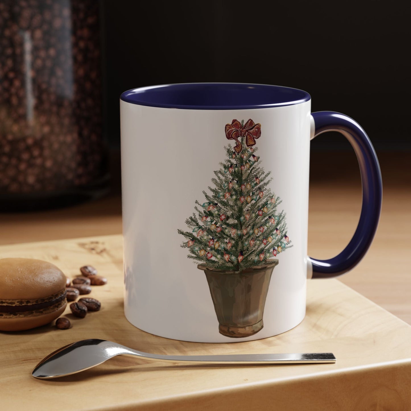 Christmas Tree Two Tone Mug - 11 oz & 15 oz - Blue Cava