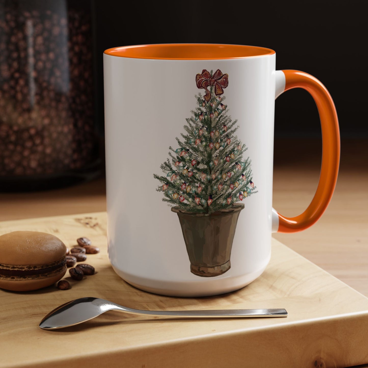 Christmas Tree Two Tone Mug - 11 oz & 15 oz - Blue Cava