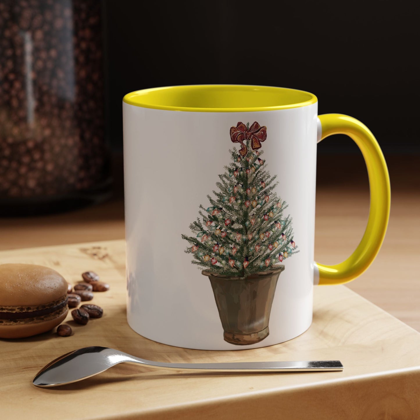 Christmas Tree Two Tone Mug - 11 oz & 15 oz - Blue Cava