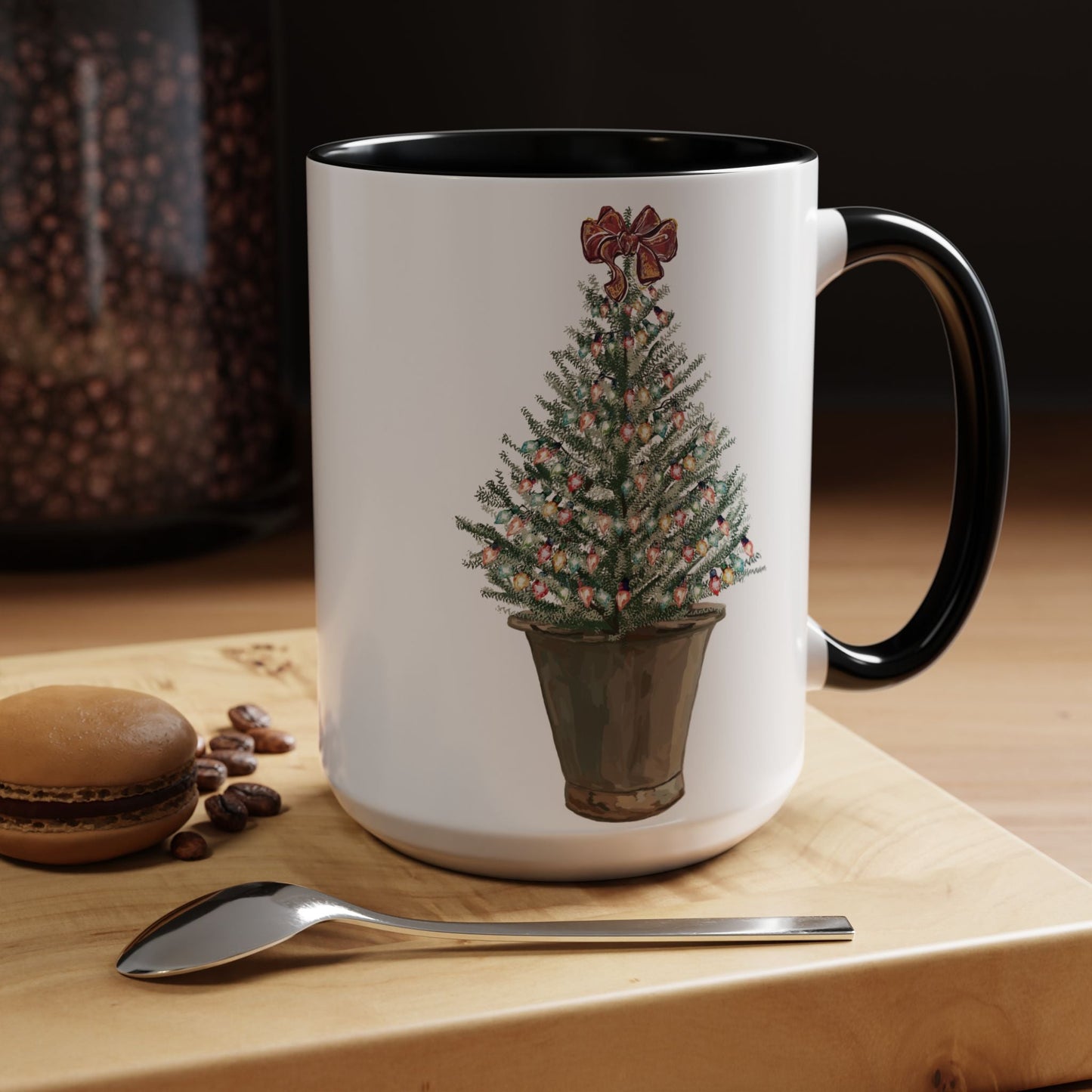 Christmas Tree Two Tone Mug - 11 oz & 15 oz - Blue Cava