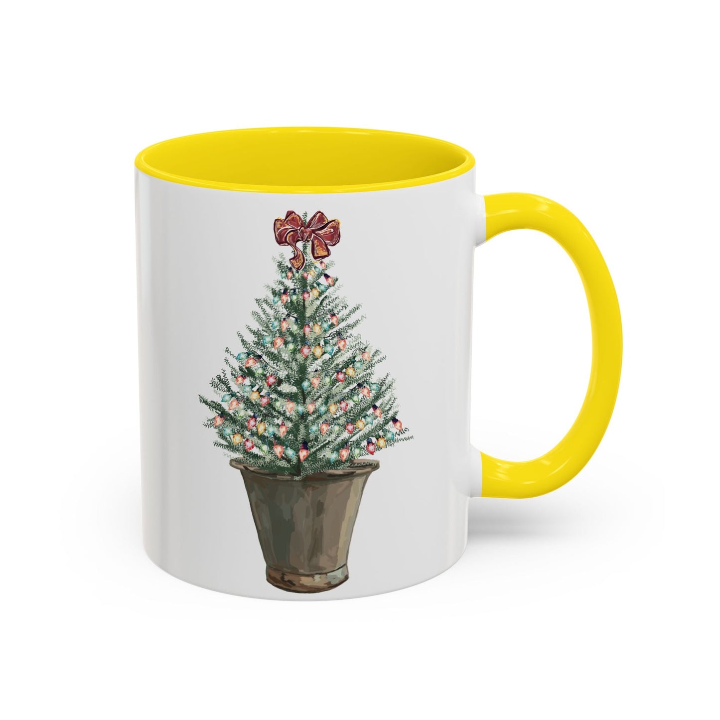 Christmas Tree Two Tone Mug - 11 oz & 15 oz - Blue Cava