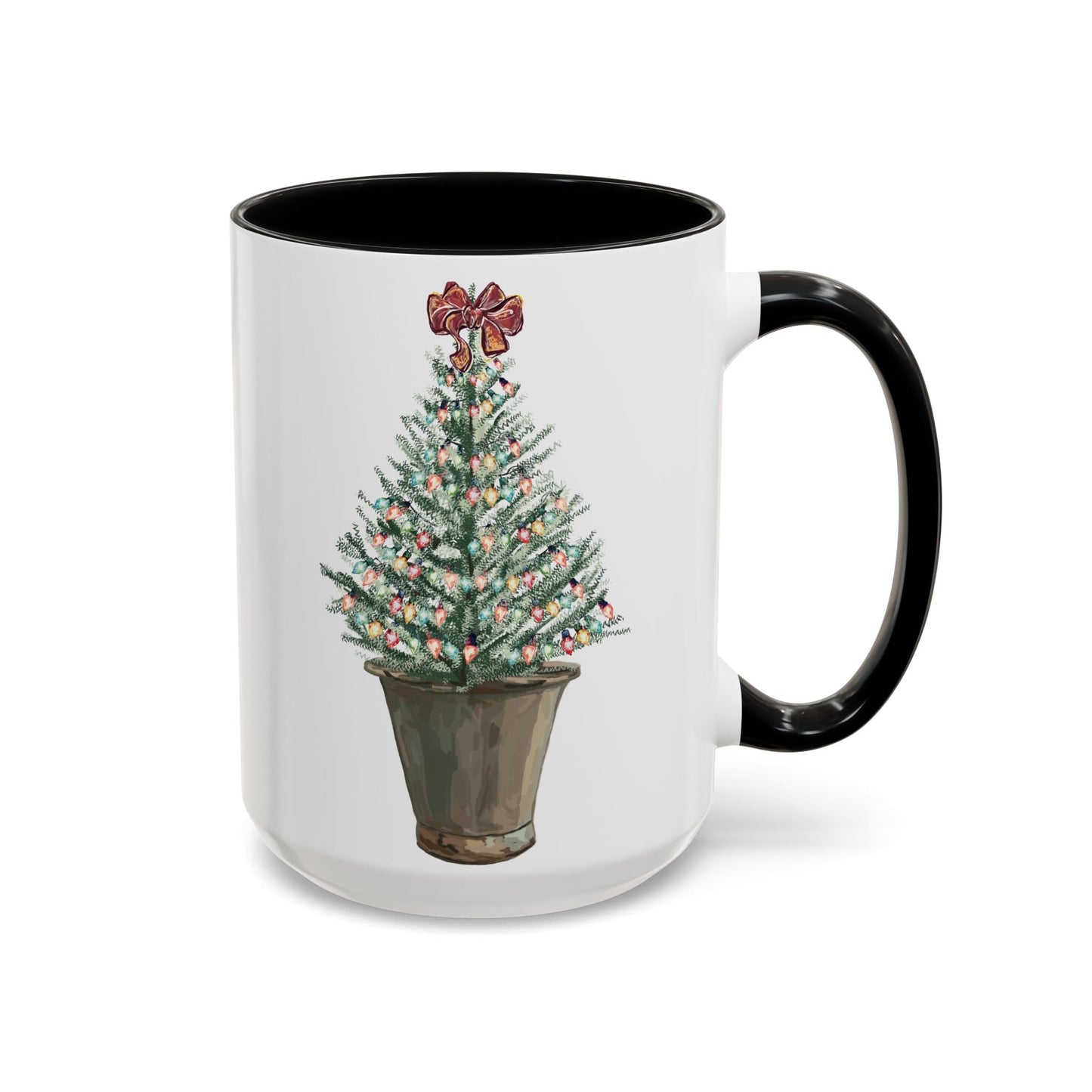 Christmas Tree Two Tone Mug - 11 oz & 15 oz - Blue Cava