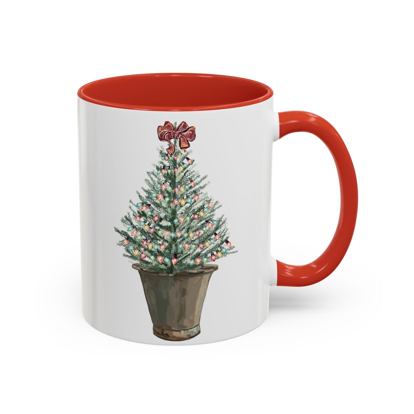 Christmas Tree Two Tone Mug - 11 oz & 15 oz - Blue Cava
