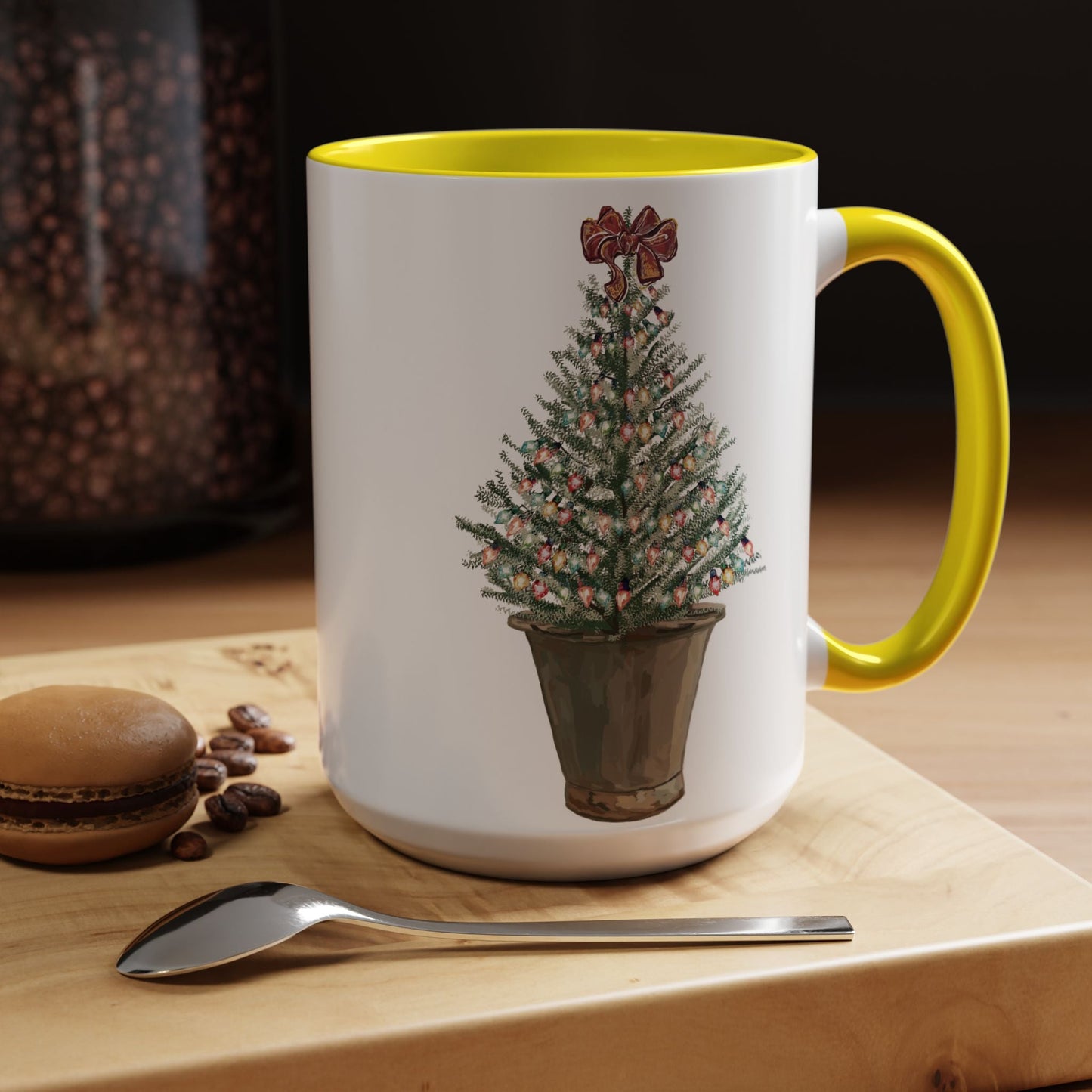 Christmas Tree Two Tone Mug - 11 oz & 15 oz - Blue Cava