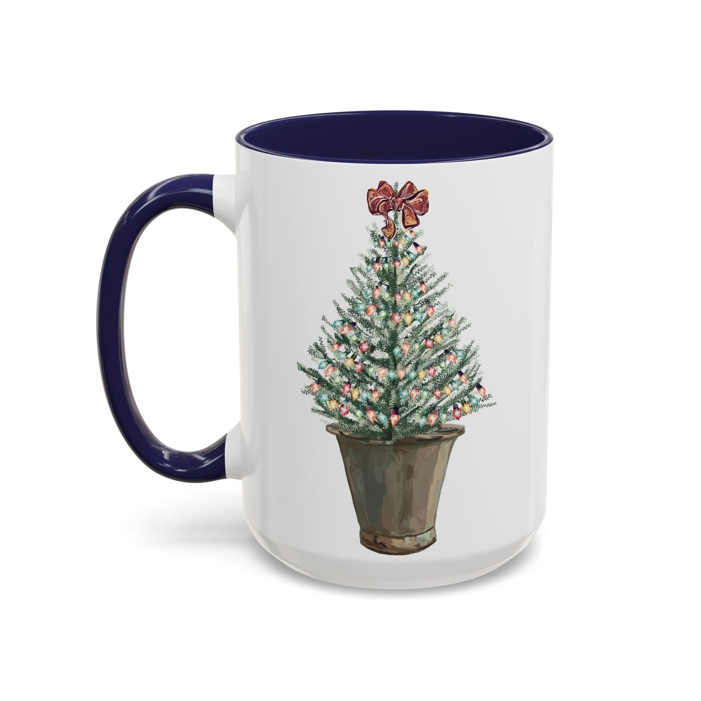 Christmas Tree Two Tone Mug - 11 oz & 15 oz - Blue Cava