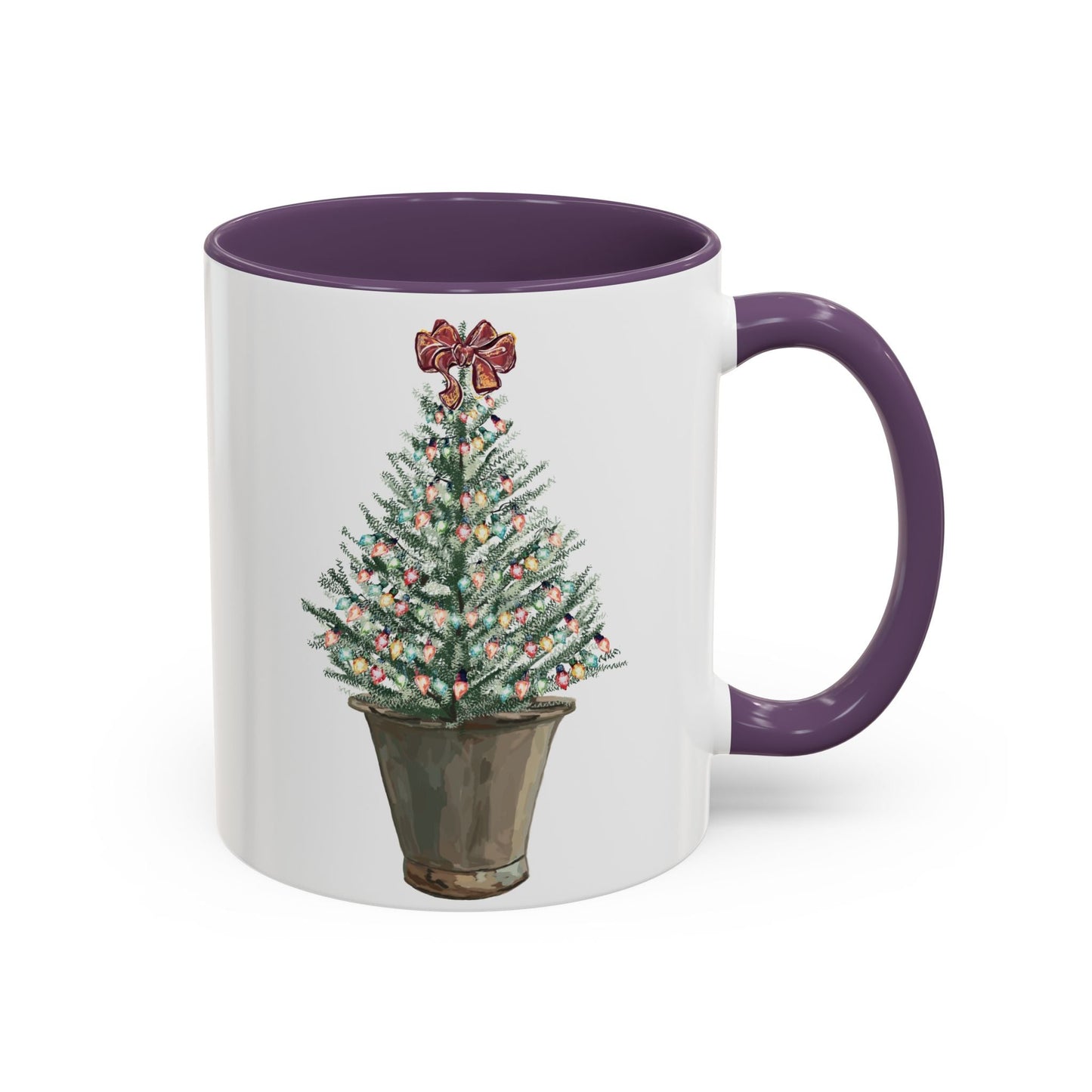Christmas Tree Two Tone Mug - 11 oz & 15 oz - Blue Cava