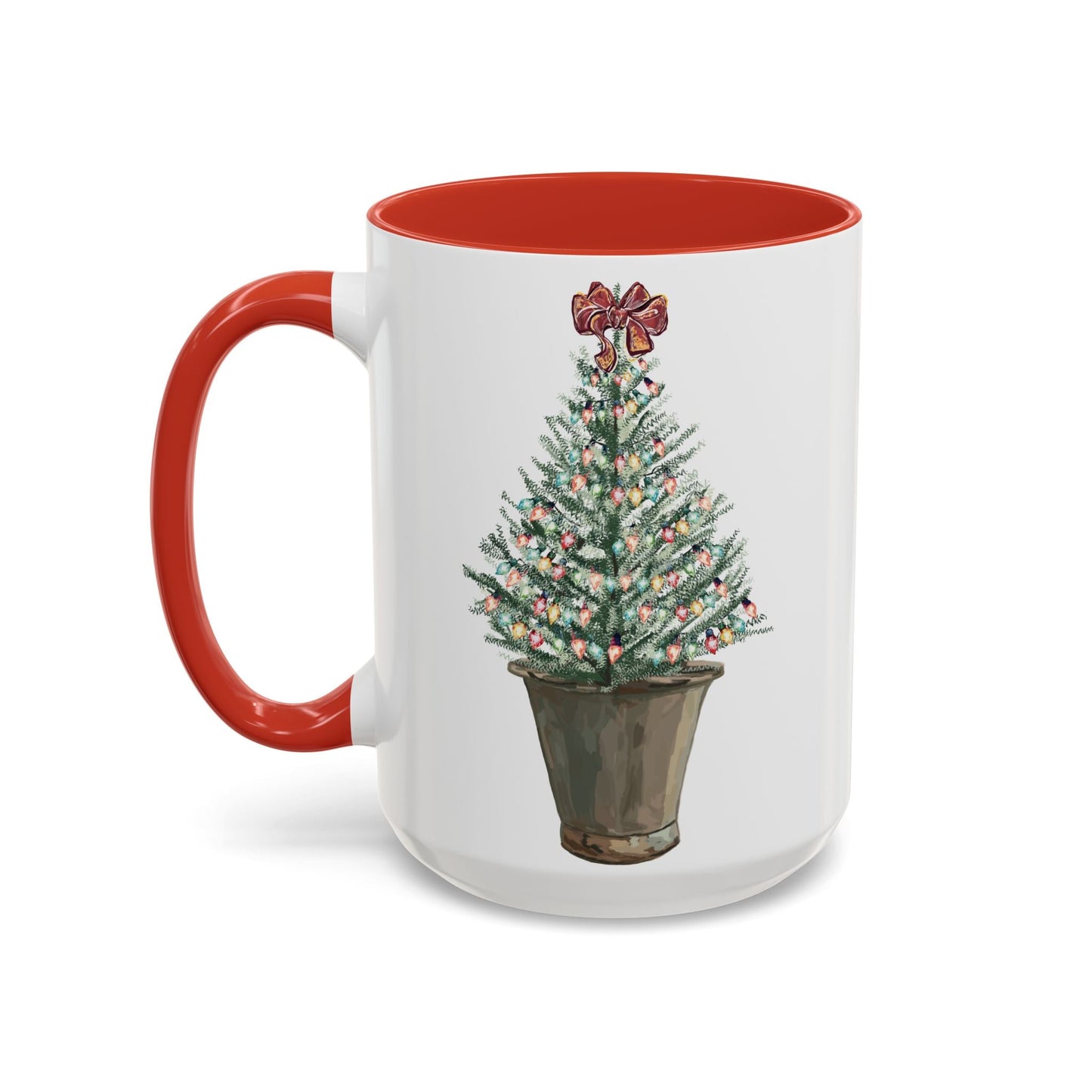 Christmas Tree Two Tone Mug - 11 oz & 15 oz - Blue Cava