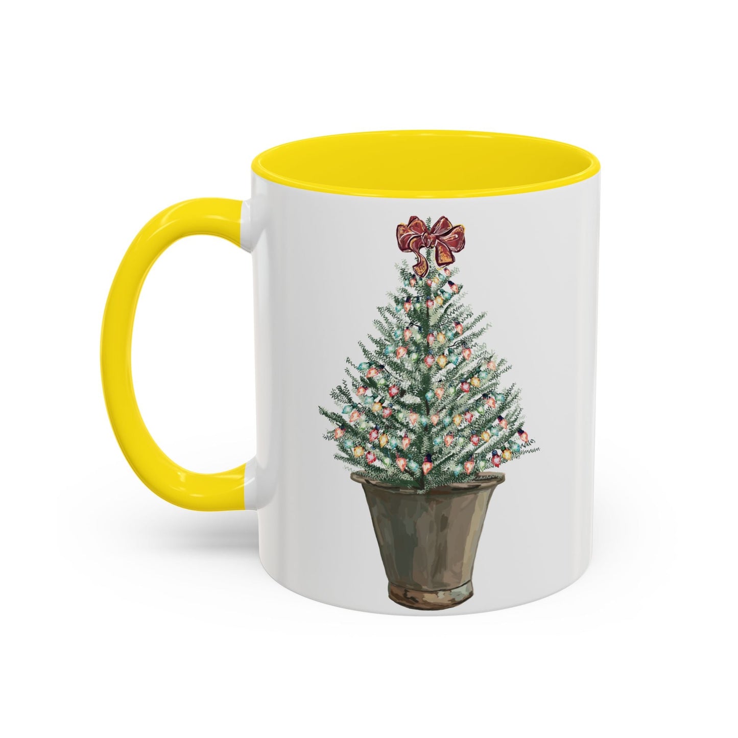 Christmas Tree Two Tone Mug - 11 oz & 15 oz - Blue Cava