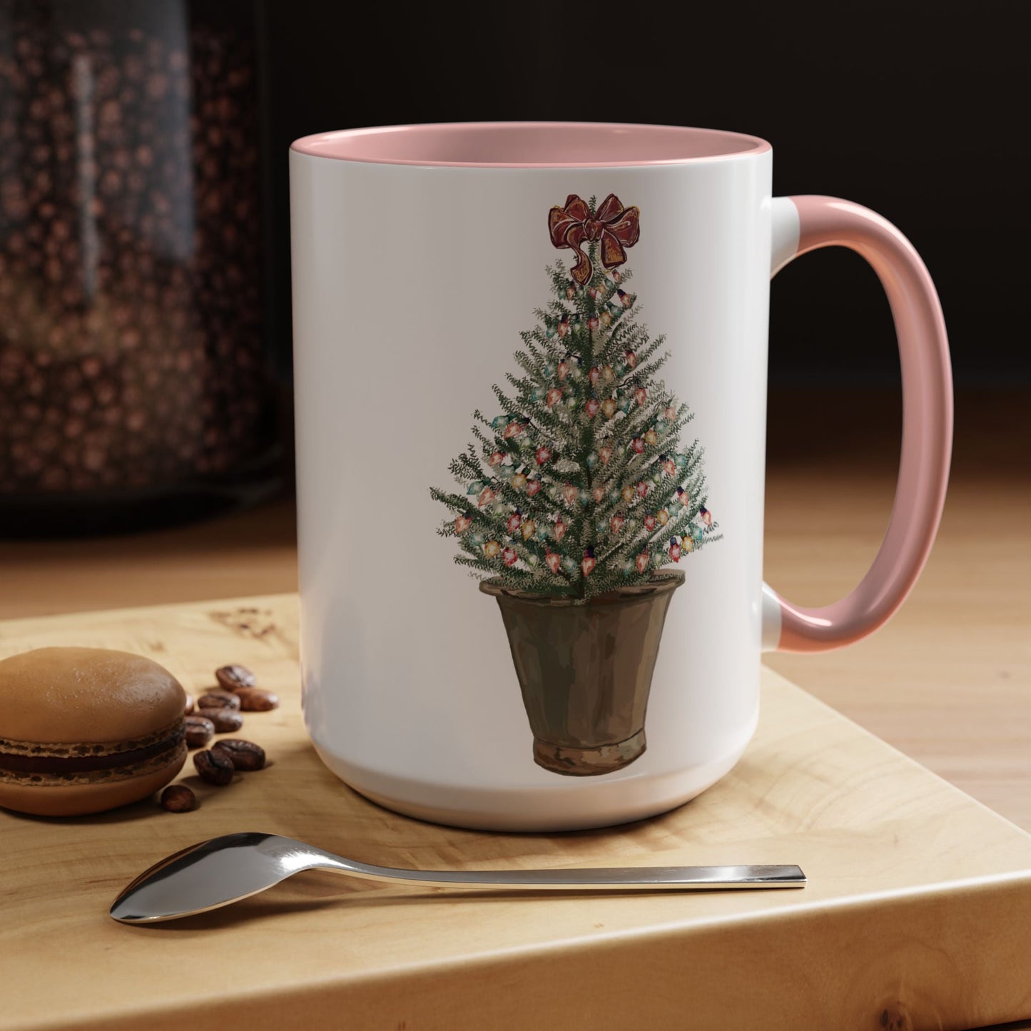 Christmas Tree Two Tone Mug - 11 oz & 15 oz - Blue Cava