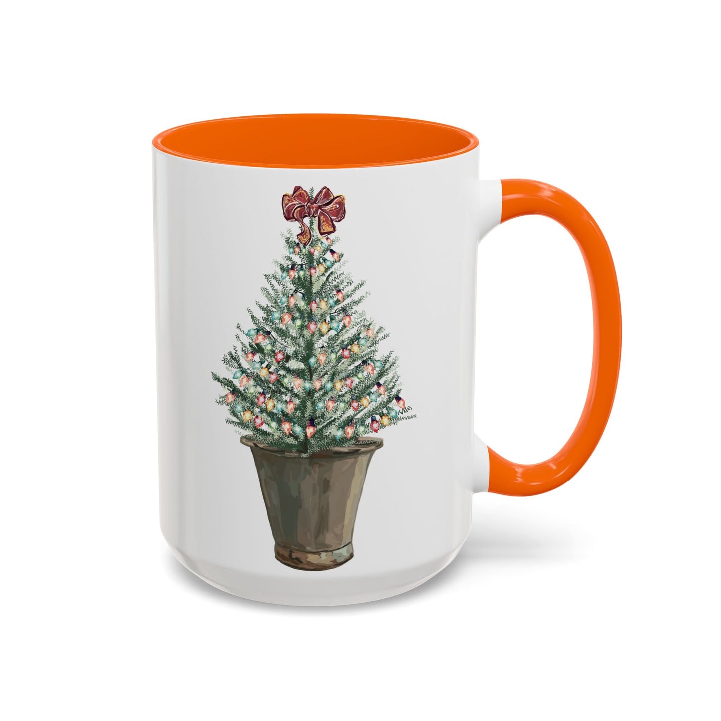 Christmas Tree Two Tone Mug - 11 oz & 15 oz - Blue Cava