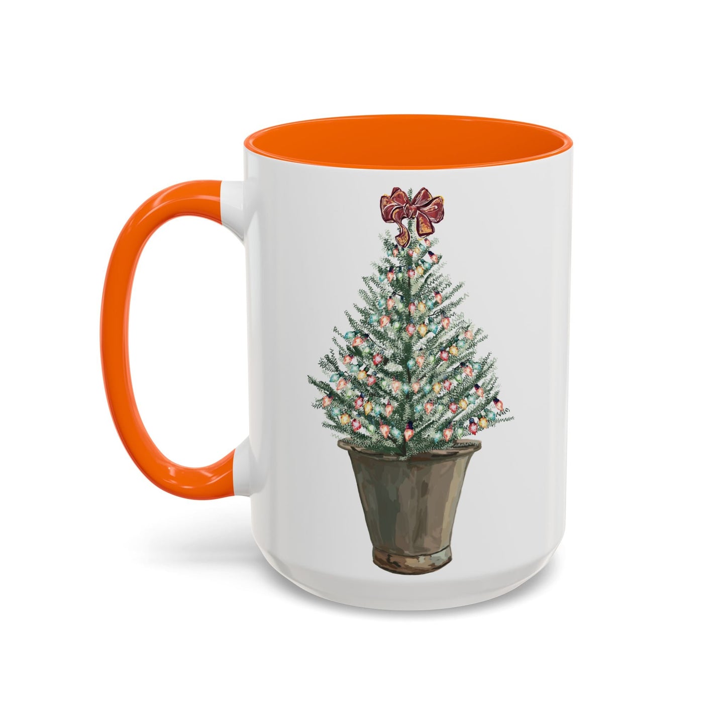 Christmas Tree Two Tone Mug - 11 oz & 15 oz - Blue Cava