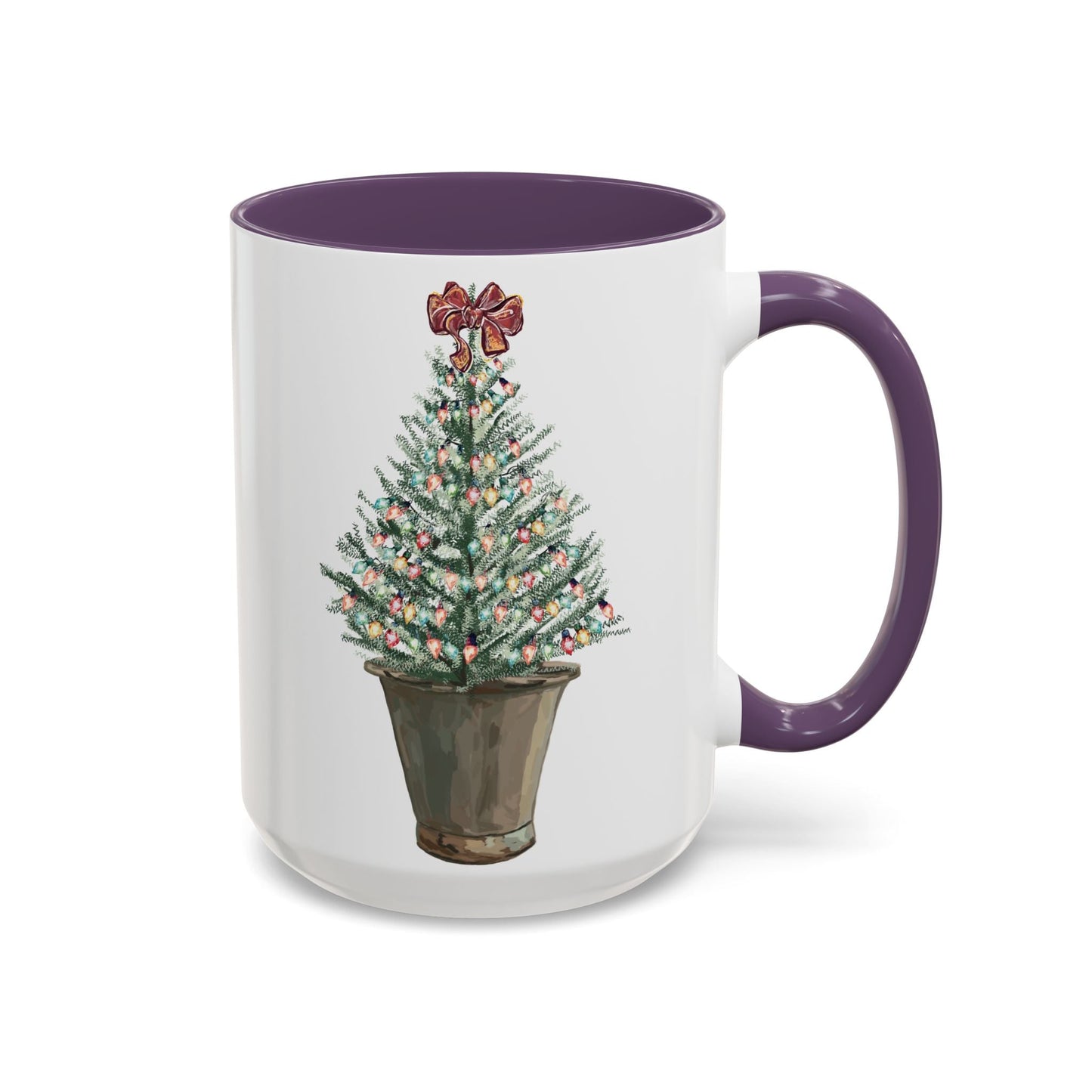 Christmas Tree Two Tone Mug - 11 oz & 15 oz - Blue Cava