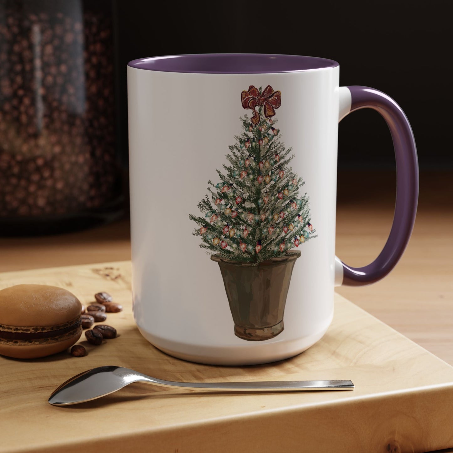 Christmas Tree Two Tone Mug - 11 oz & 15 oz - Blue Cava