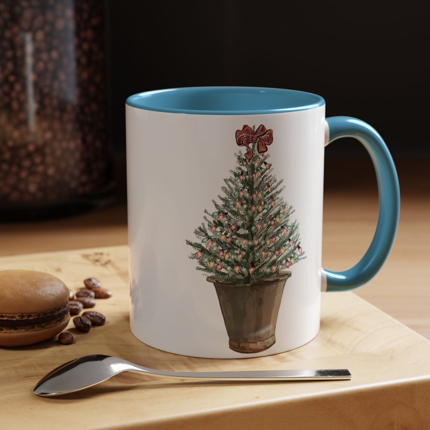 Christmas Tree Two Tone Mug - 11 oz & 15 oz - Blue Cava