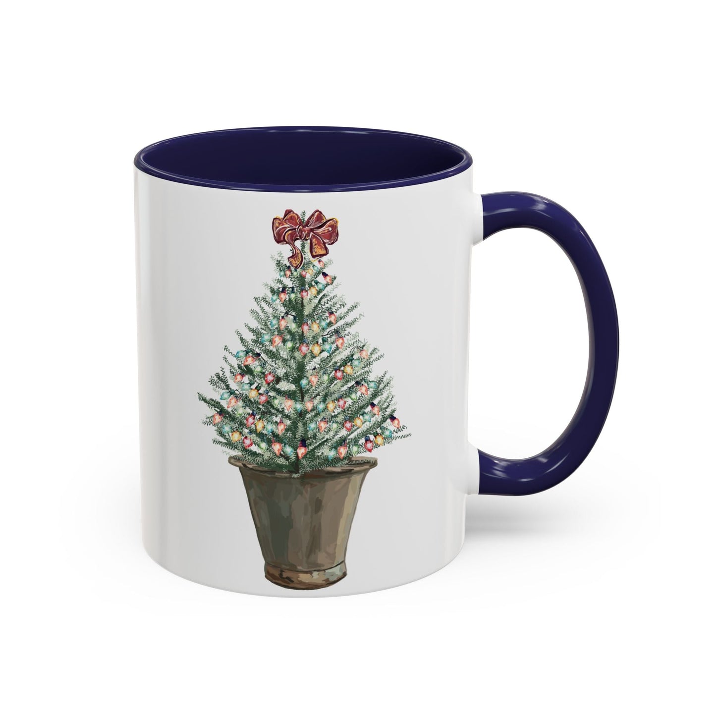 Christmas Tree Two Tone Mug - 11 oz & 15 oz - Blue Cava